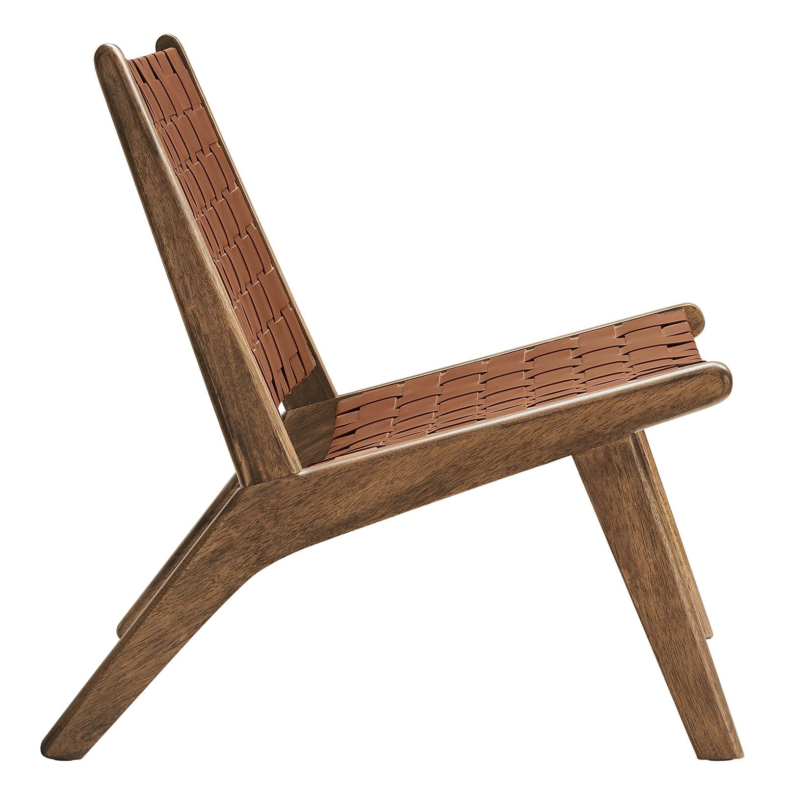 Saoirse Faux Leather Wood Accent Lounge Chair By Modway - EEI-6542 - Image 18