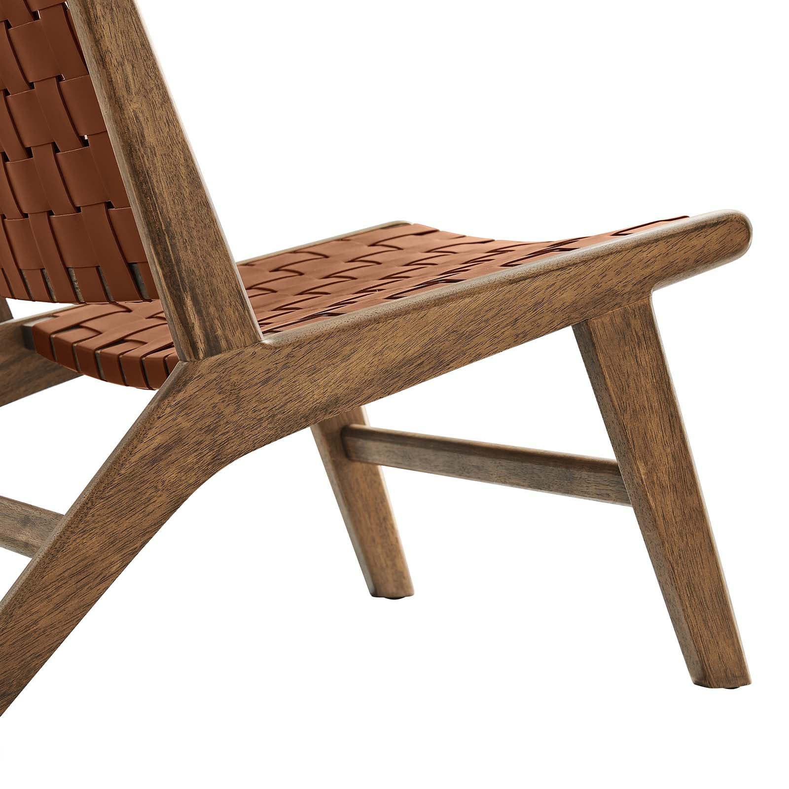Saoirse Faux Leather Wood Accent Lounge Chair By Modway - EEI-6542 - Image 21