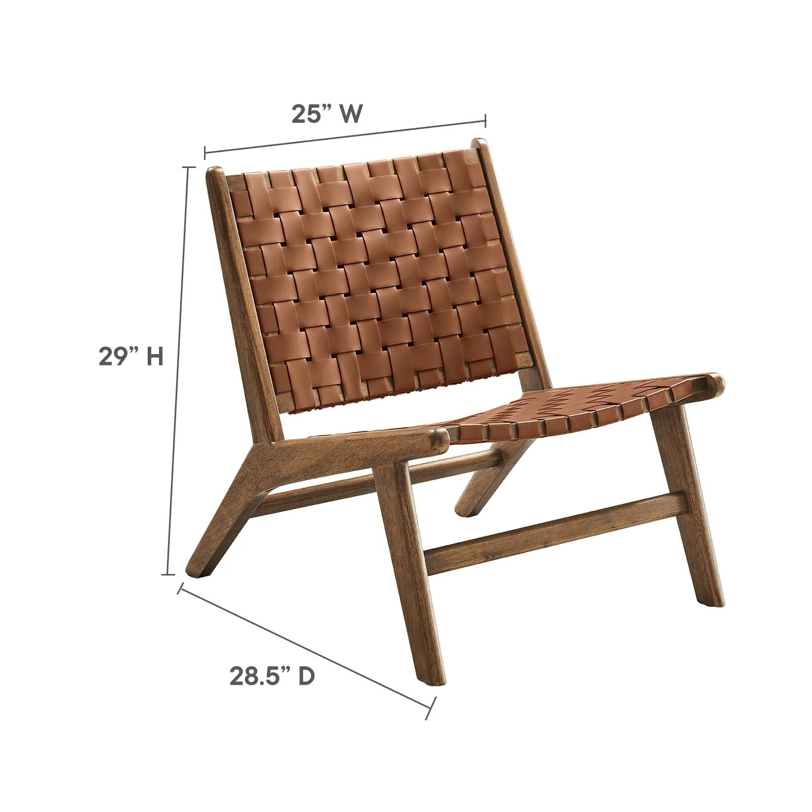 Saoirse Faux Leather Wood Accent Lounge Chair By Modway - EEI-6542 - Image 23