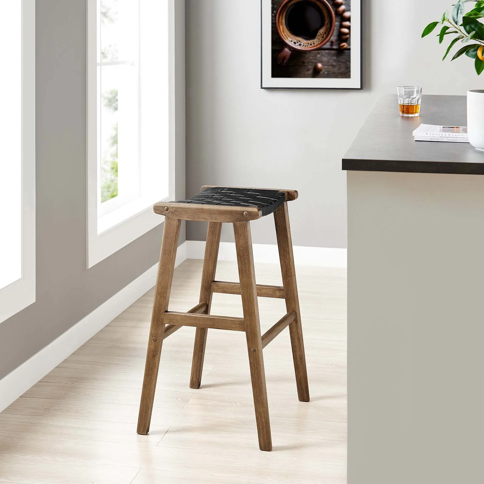 Saoirse Faux Leather Wood Bar Stool - Set of 2 By Modway - EEI-6549 - Image 11