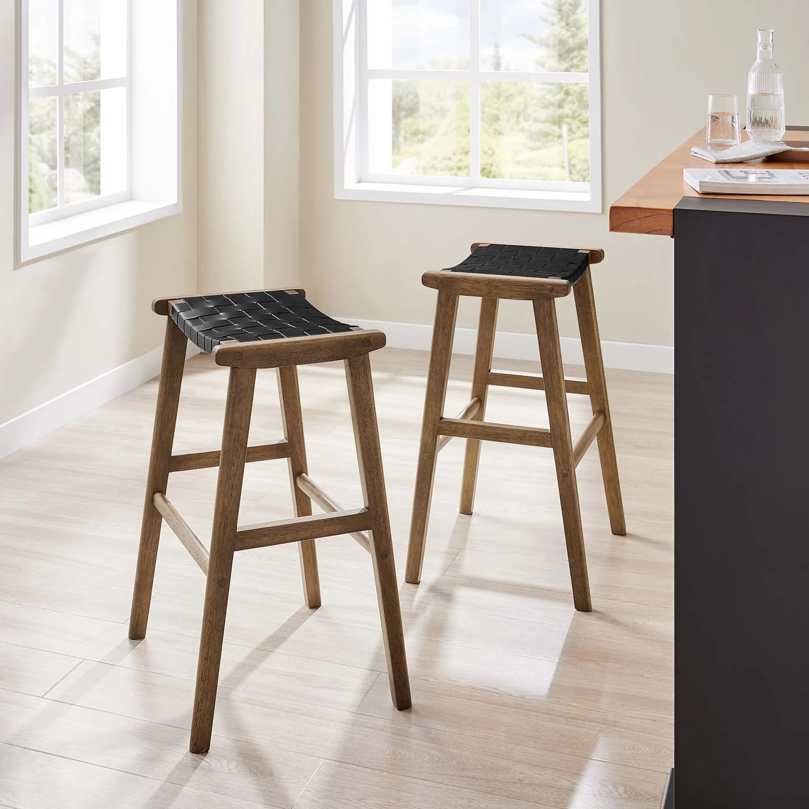 Saoirse Faux Leather Wood Bar Stool - Set of 2 By Modway - EEI-6549 - Image 16
