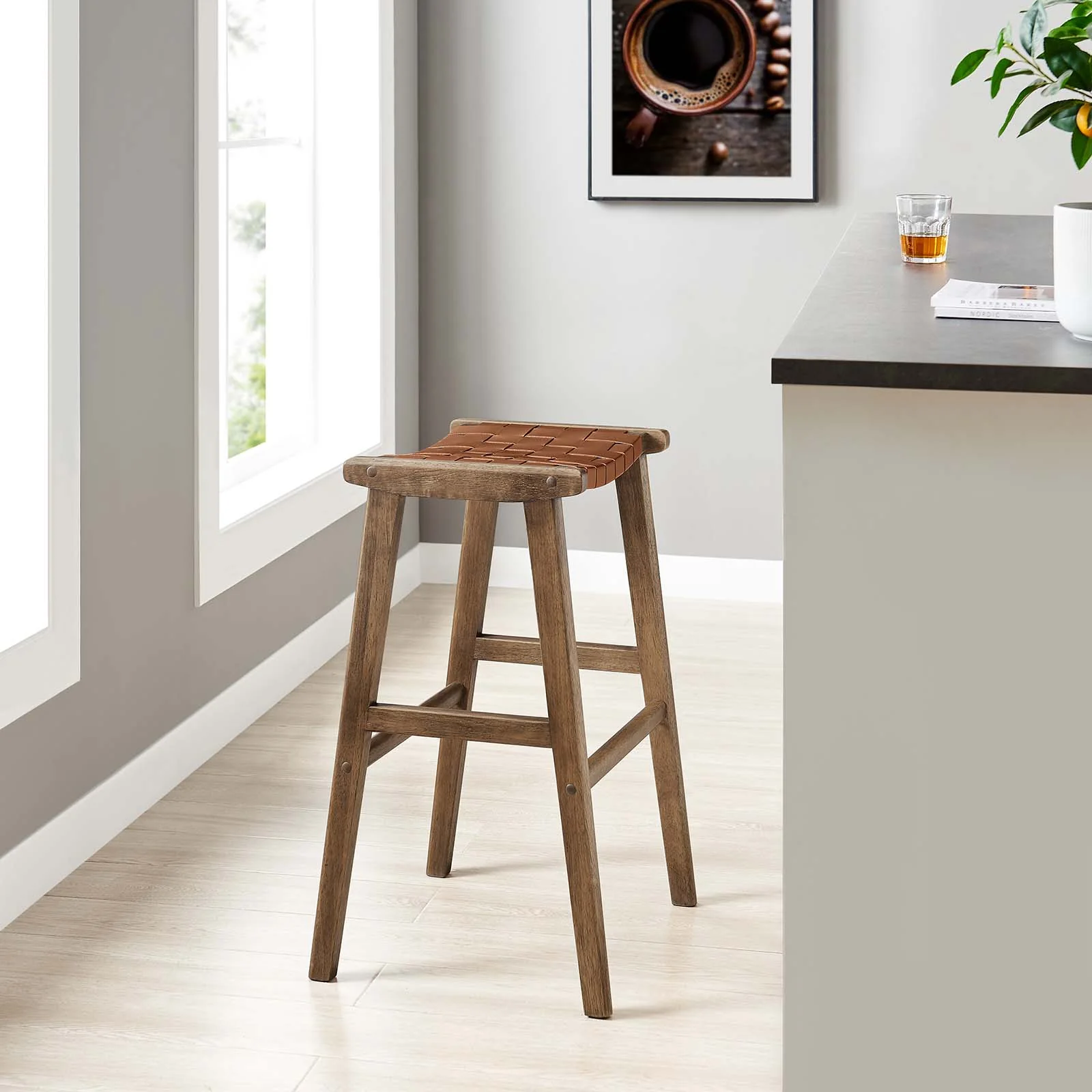 Saoirse Faux Leather Wood Bar Stool - Set of 2 By Modway - EEI-6549 - Image 20