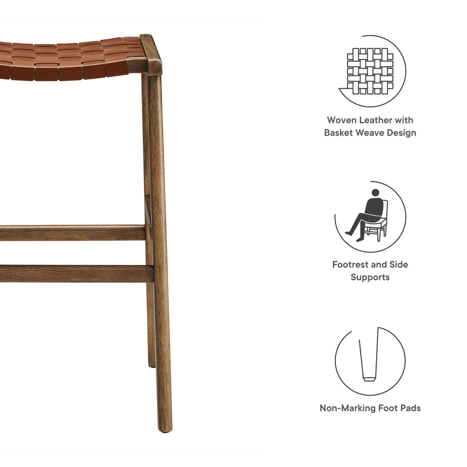 Saoirse Faux Leather Wood Bar Stool - Set of 2 By Modway - EEI-6549 - Image 26