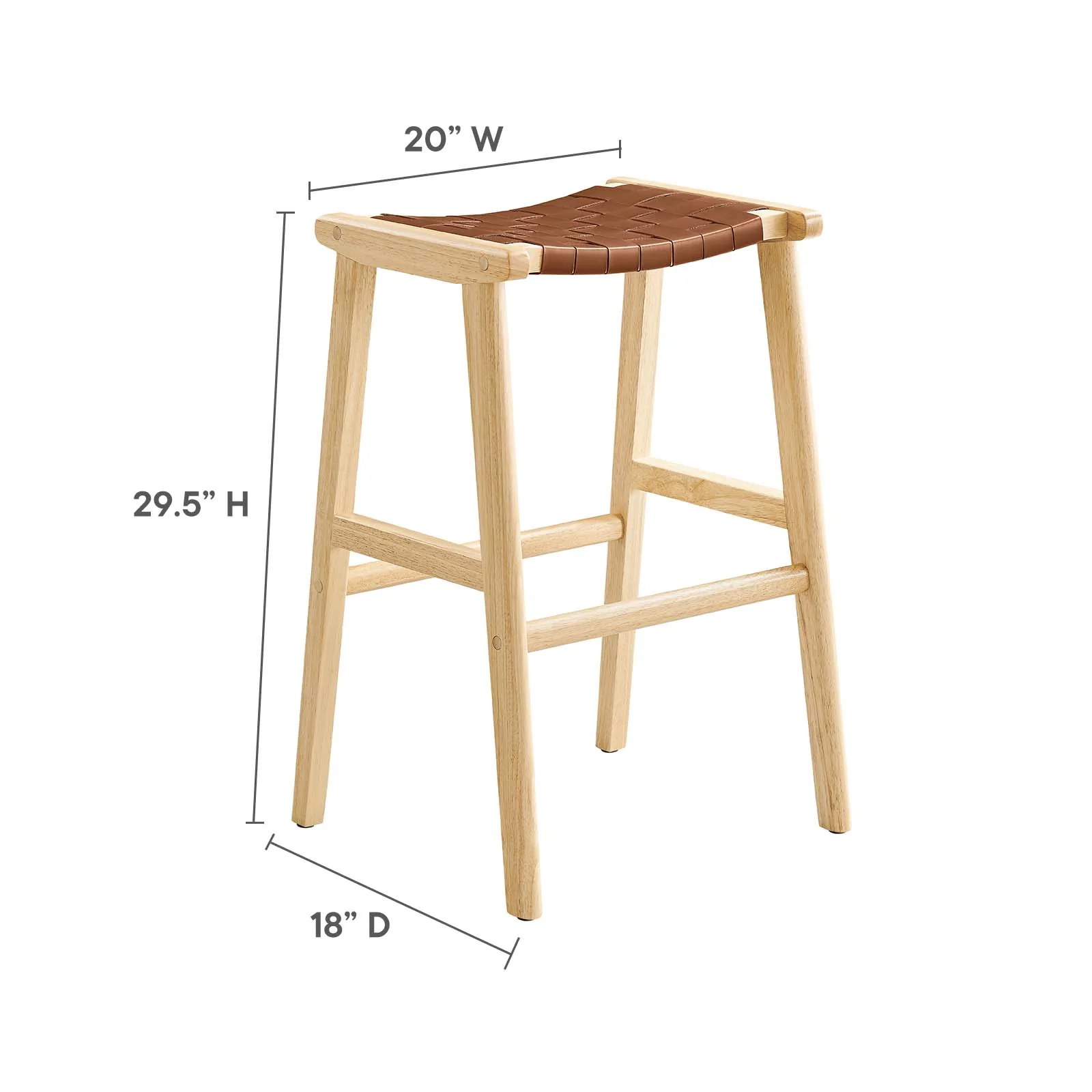 Saoirse Faux Leather Wood Bar Stool - Set of 2 By Modway - EEI-6549 - Image 9
