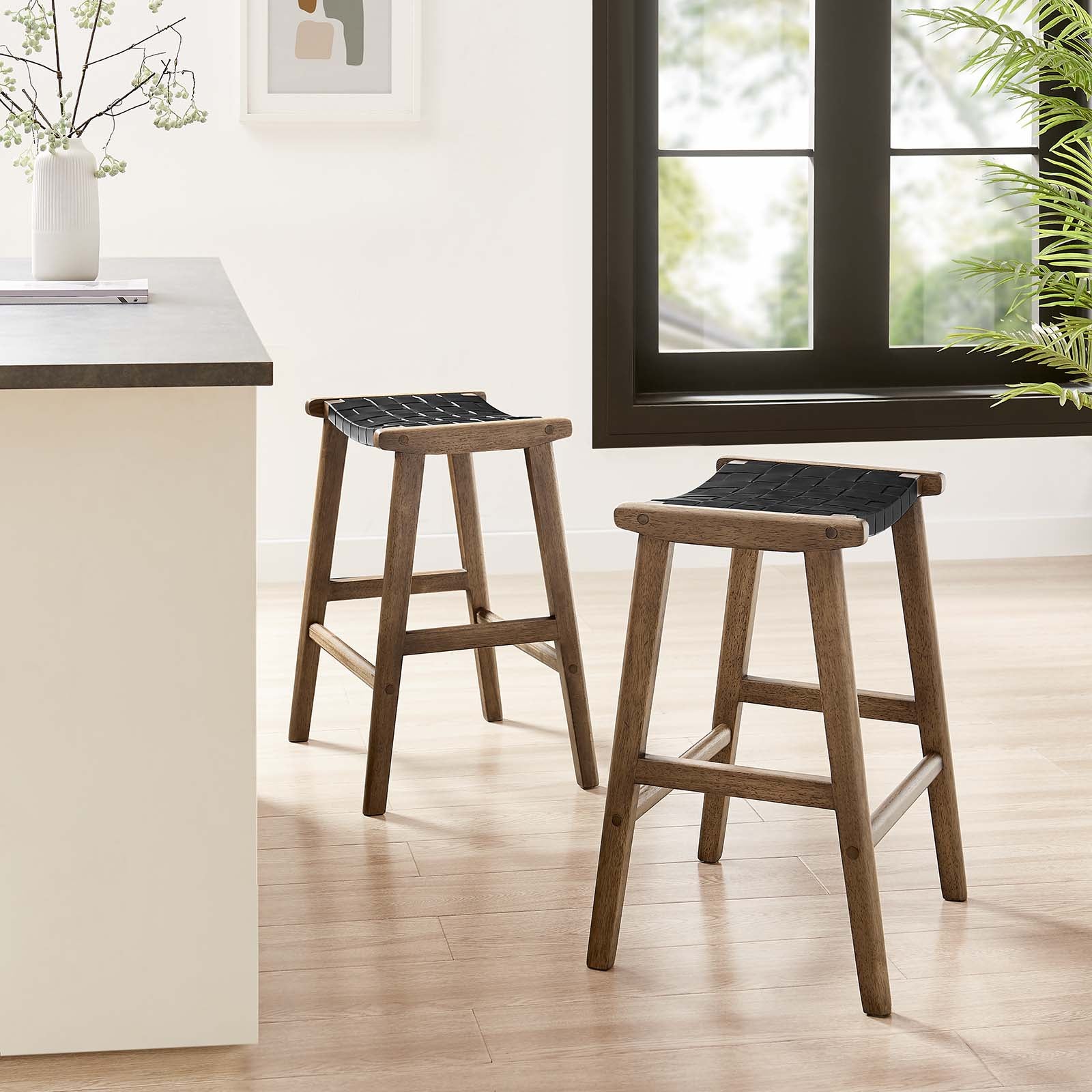 Saoirse Faux Leather Wood Counter Stool - Set of 2 By Modway - EEI-6547 - Image 16