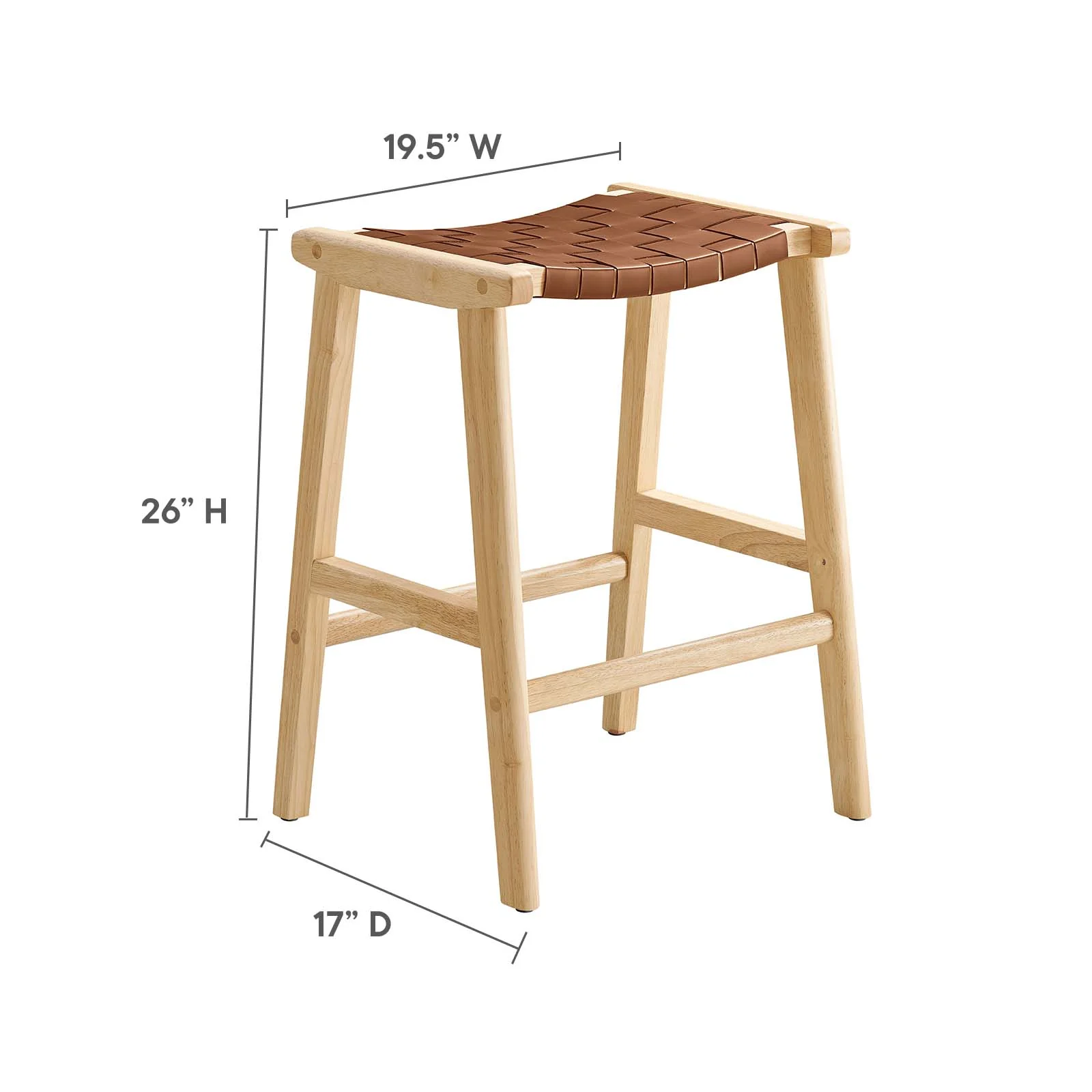 Saoirse Faux Leather Wood Counter Stool - Set of 2 By Modway - EEI-6547 - Image 9
