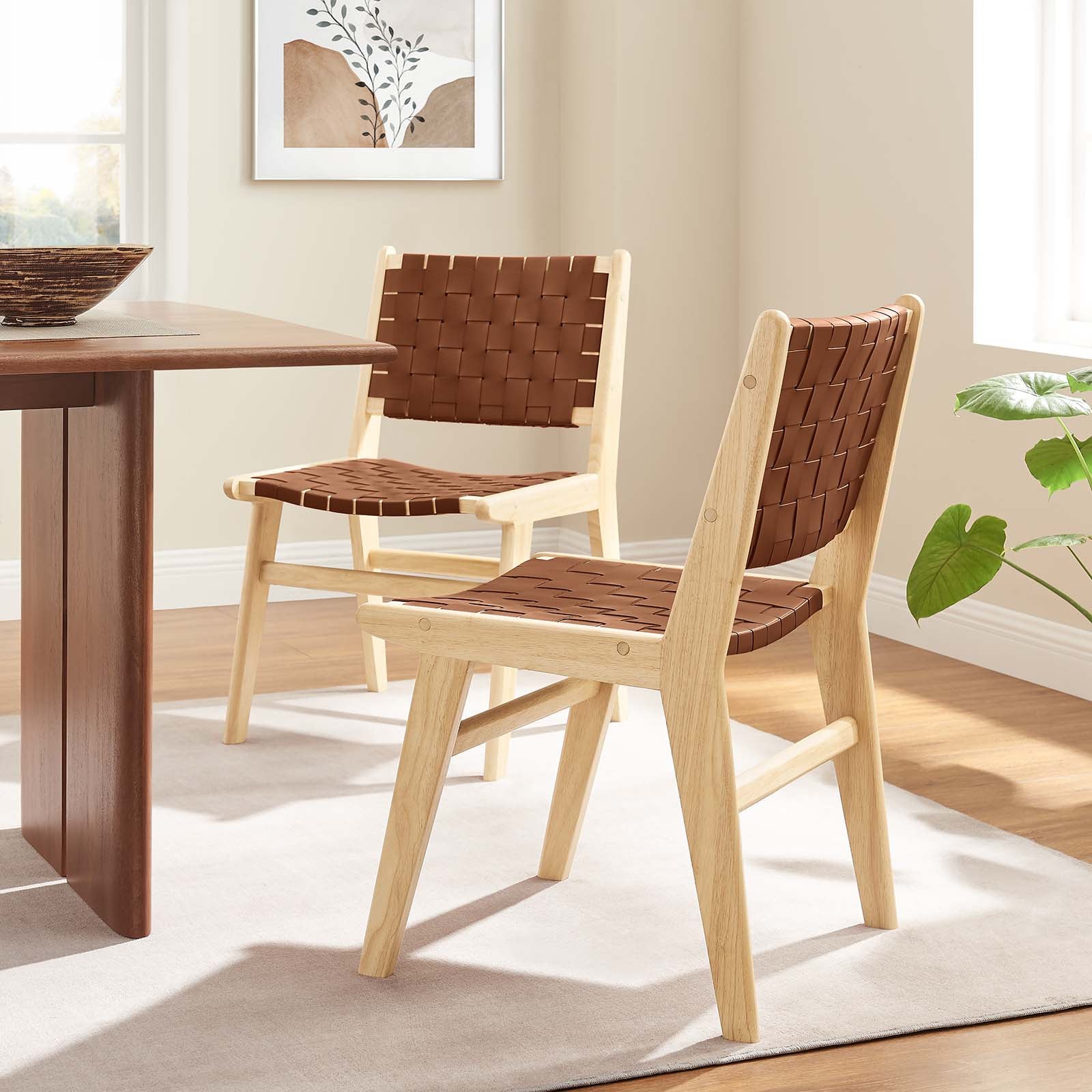 Saoirse Faux Leather Wood Dining Side Chair - Set of 2 By Modway - EEI-6544 - Image 2
