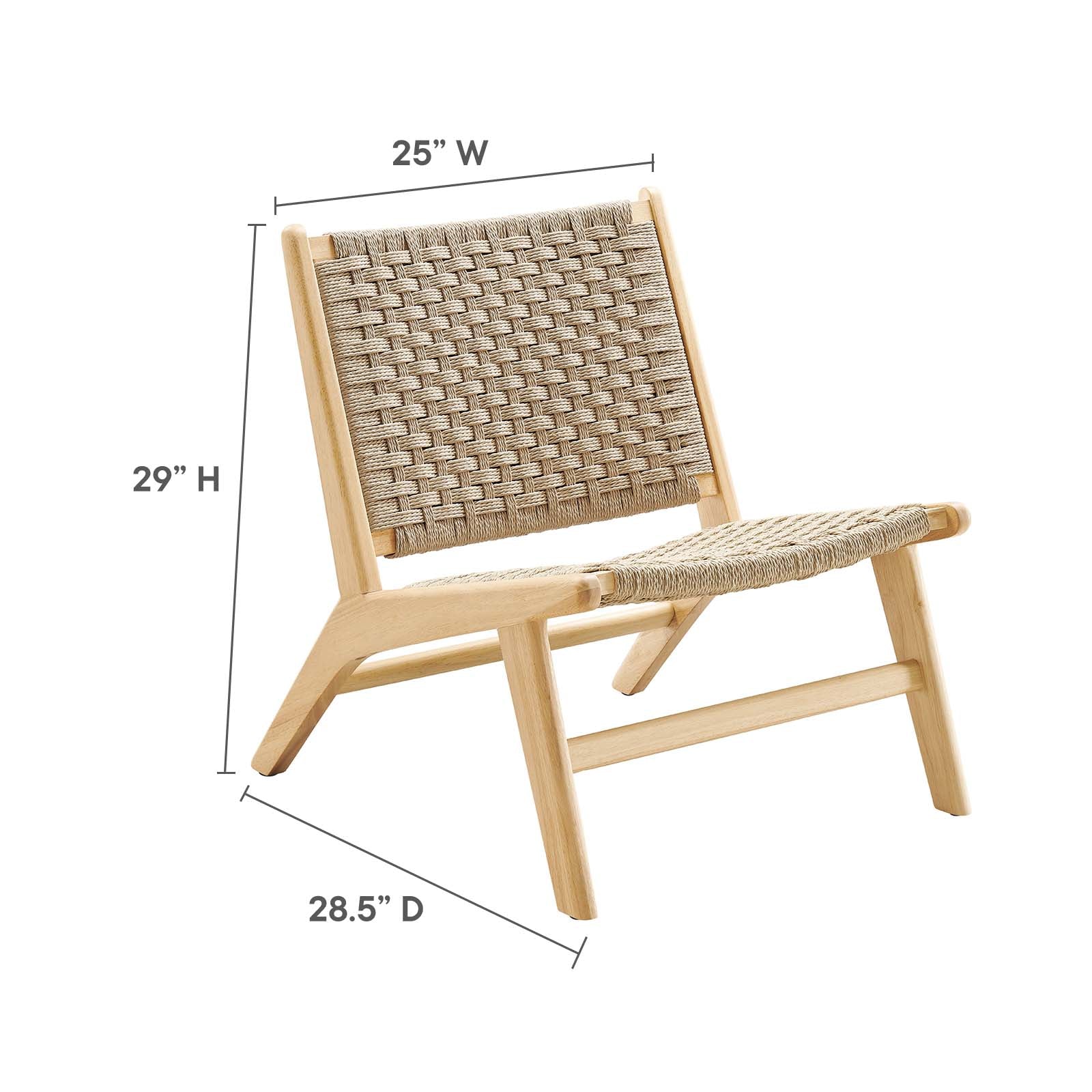 Saoirse Woven Rope Wood Accent Lounge Chair By Modway - EEI-6543 - Image 15