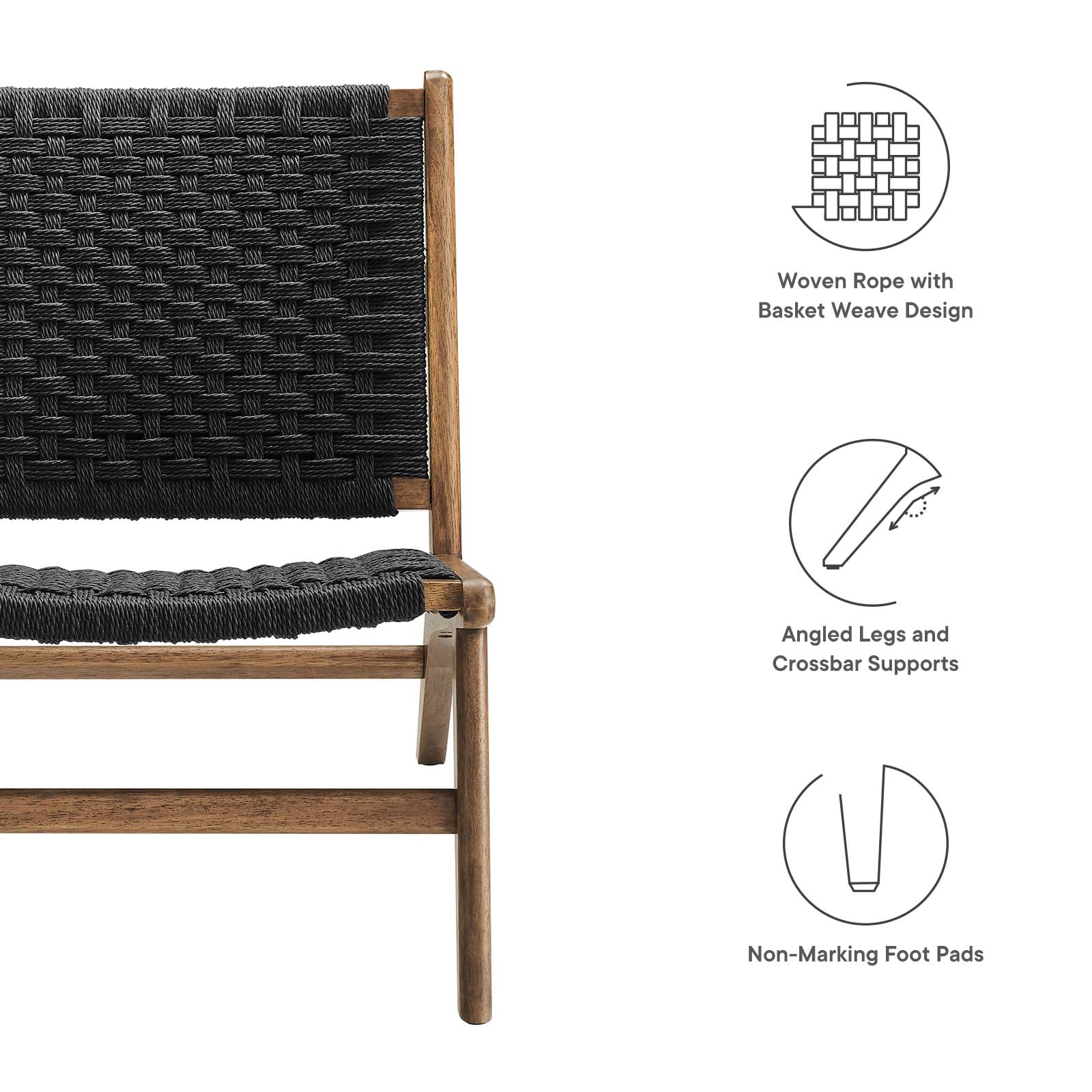 Saoirse Woven Rope Wood Accent Lounge Chair By Modway - EEI-6543 - Image 22