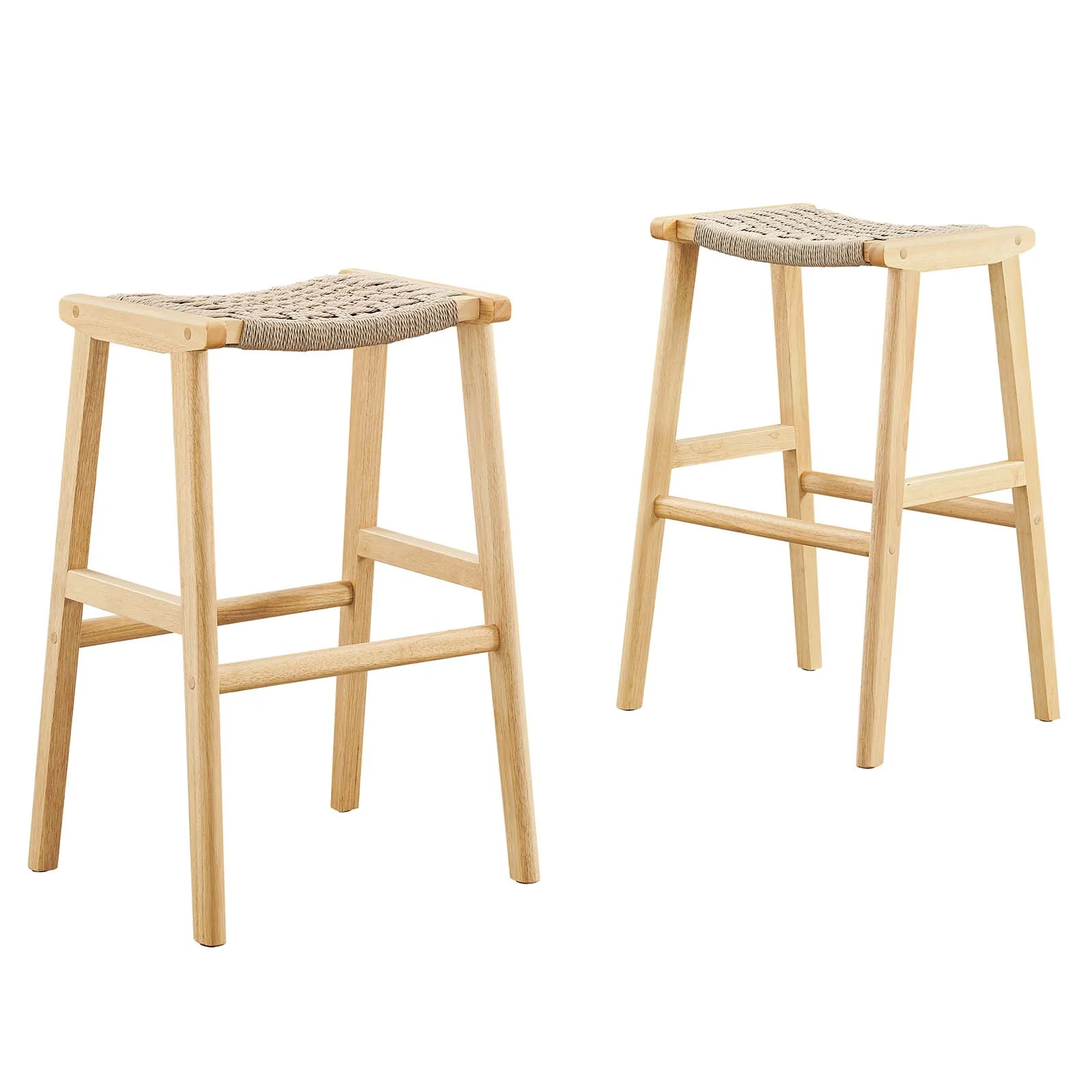 Saoirse Woven Rope Wood Bar Stool - Set of 2 By Modway - EEI-6550 - Image 10