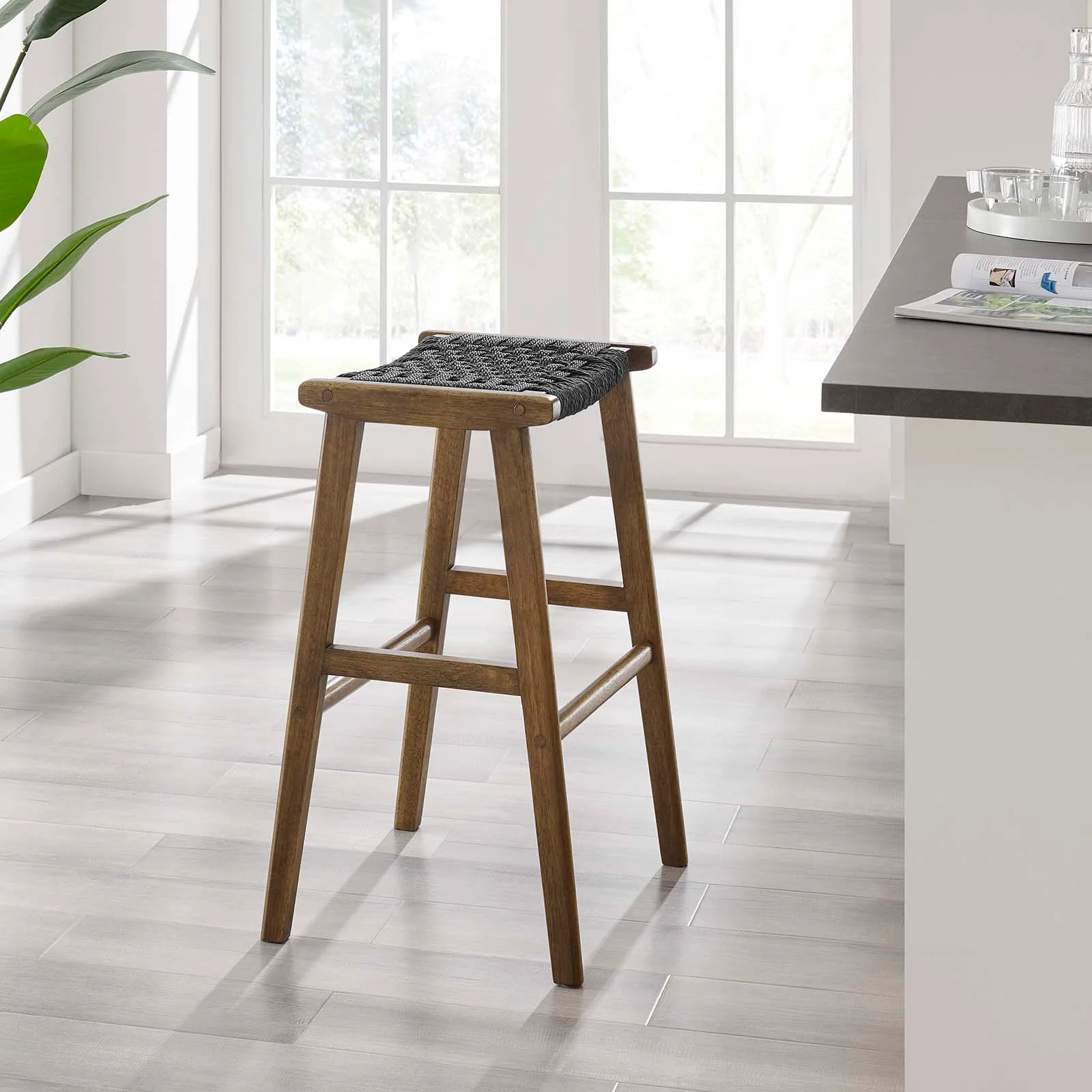 Saoirse Woven Rope Wood Bar Stool - Set of 2 By Modway - EEI-6550 - Image 20