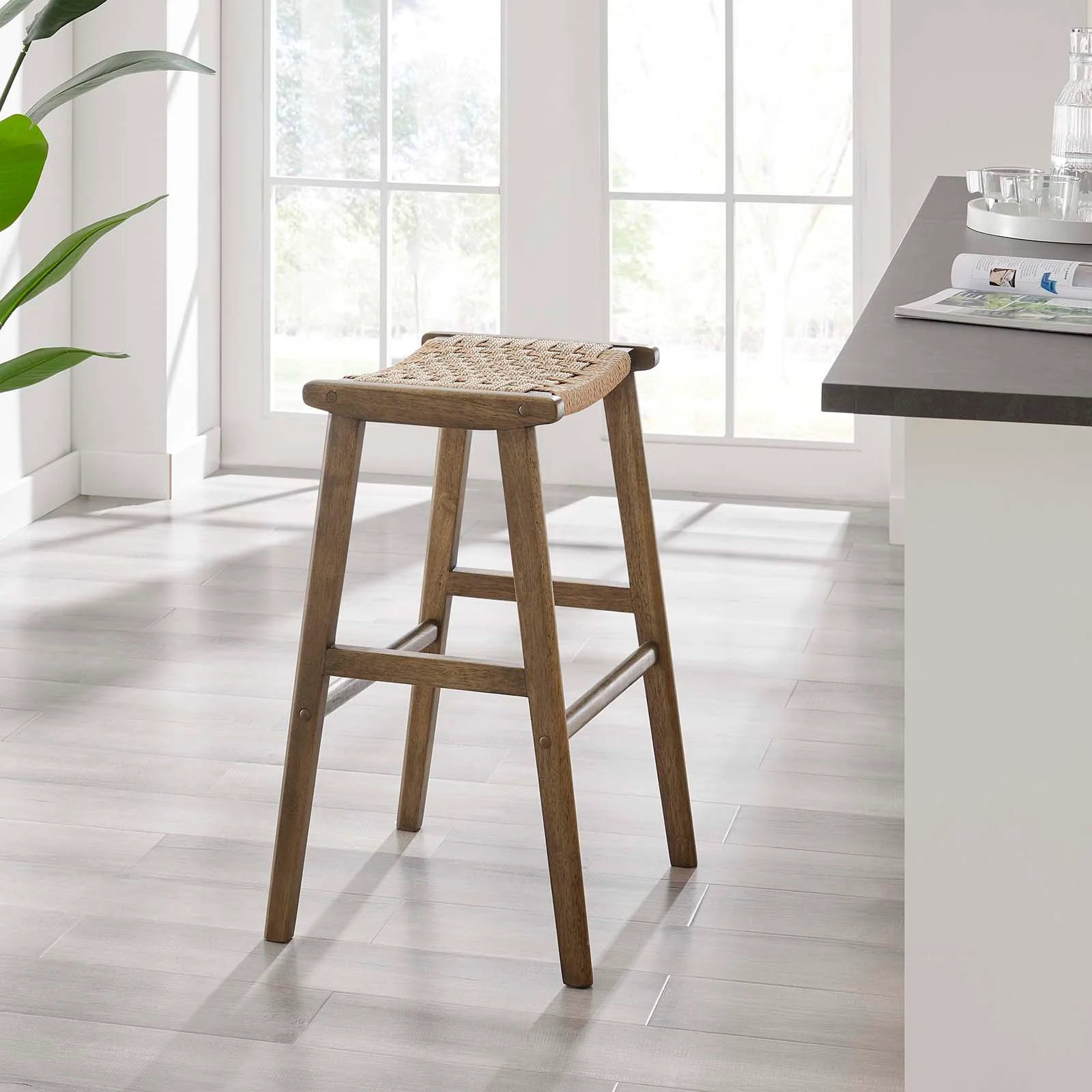 Saoirse Woven Rope Wood Bar Stool - Set of 2 By Modway - EEI-6550 - Image 29