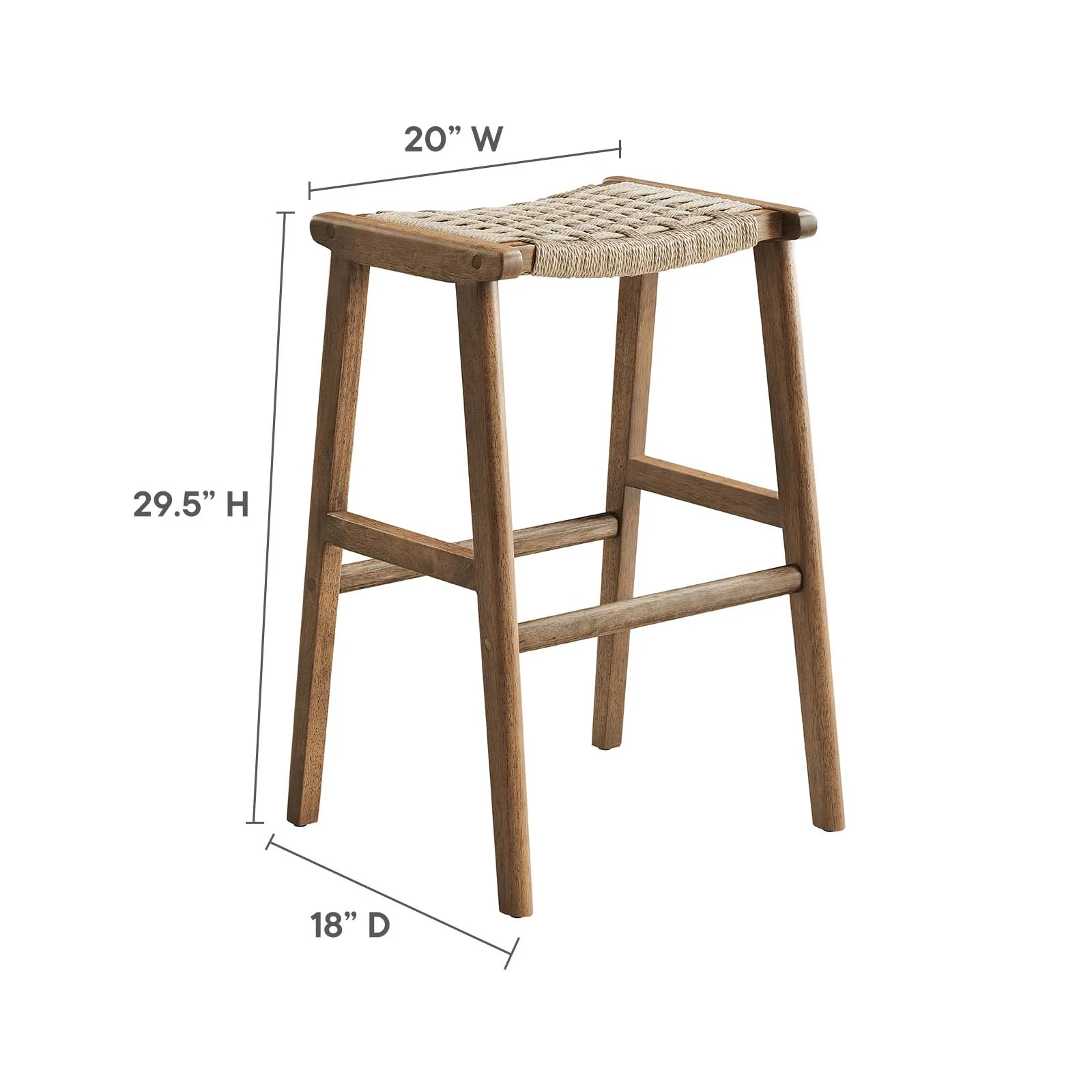 Saoirse Woven Rope Wood Bar Stool - Set of 2 By Modway - EEI-6550 - Image 36