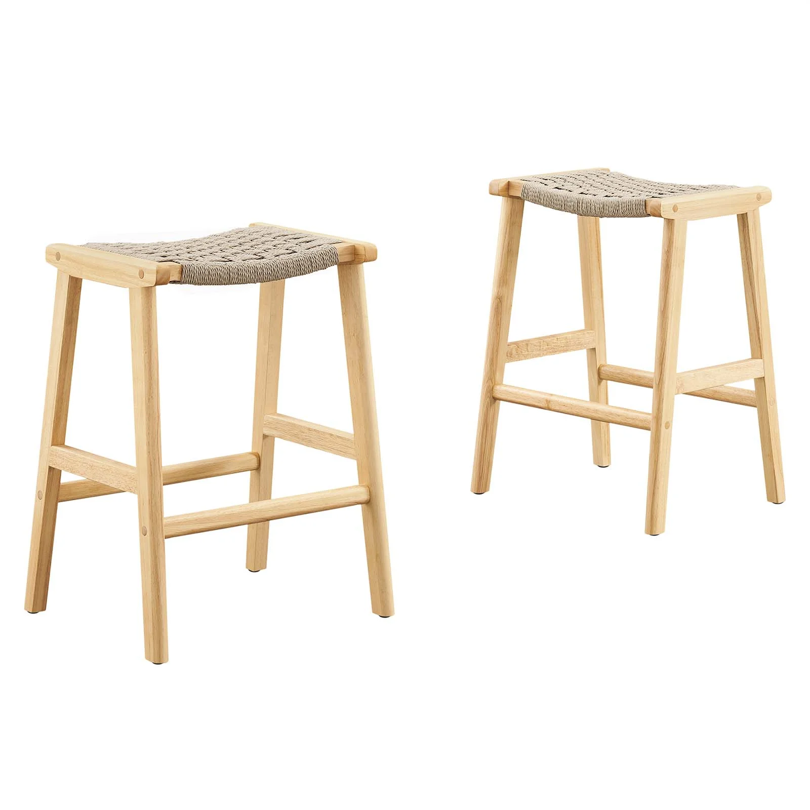 Saoirse Woven Rope Wood Counter Stool - Set of 2 By Modway - EEI-6548 - Image 10