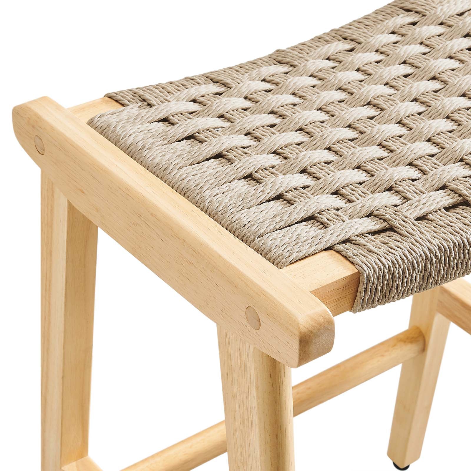 Saoirse Woven Rope Wood Counter Stool - Set of 2 By Modway - EEI-6548 - Image 15