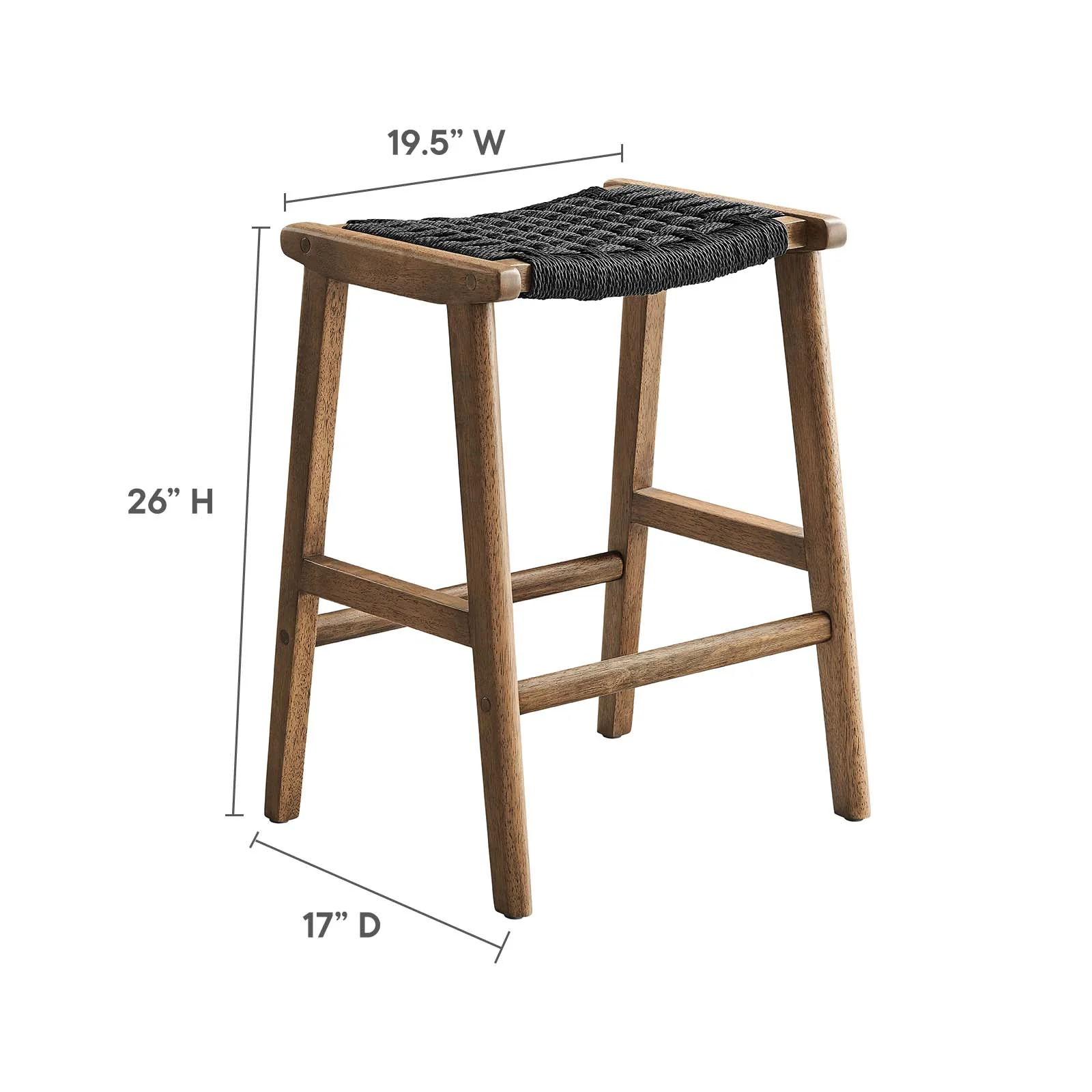 Saoirse Woven Rope Wood Counter Stool - Set of 2 By Modway - EEI-6548 - Image 27