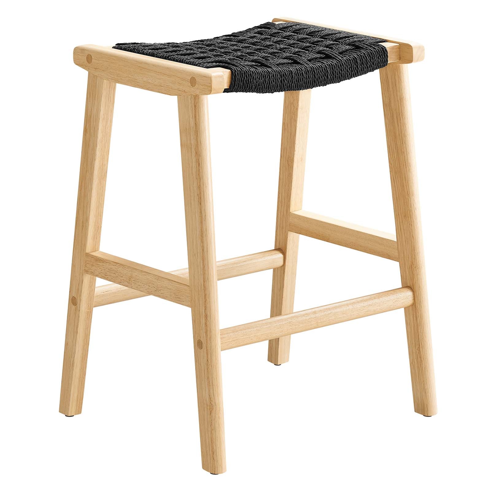 Saoirse Woven Rope Wood Counter Stool - Set of 2 By Modway - EEI-6548 - Image 3