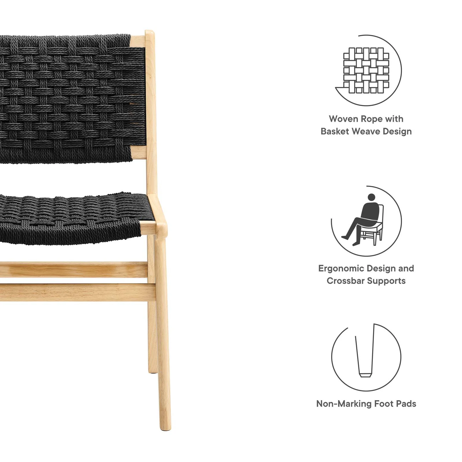 Saoirse Woven Rope Wood Dining Side Chair By Modway - EEI-6545 - Image 10