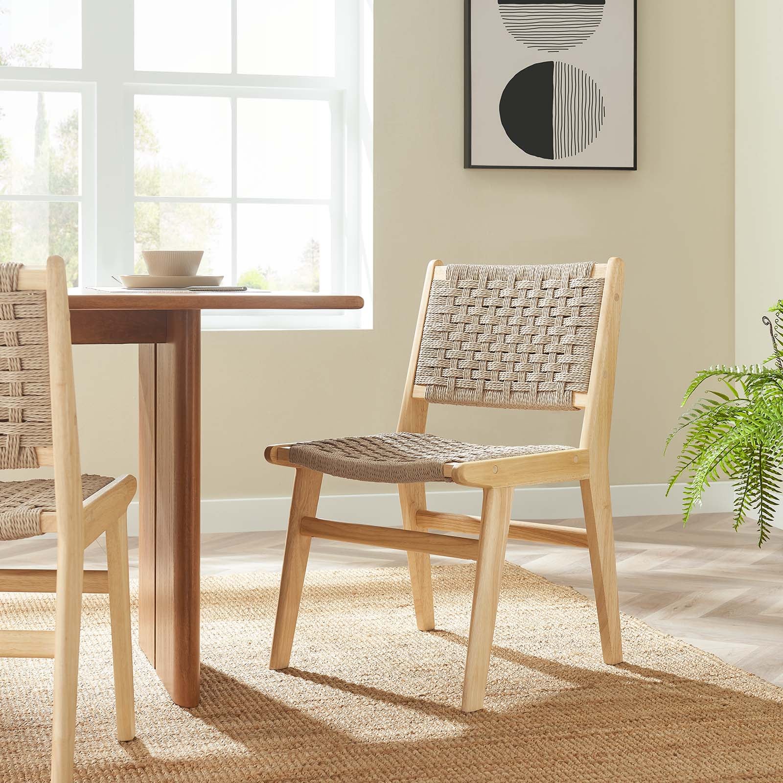 Saoirse Woven Rope Wood Dining Side Chair By Modway - EEI-6545 - Image 12