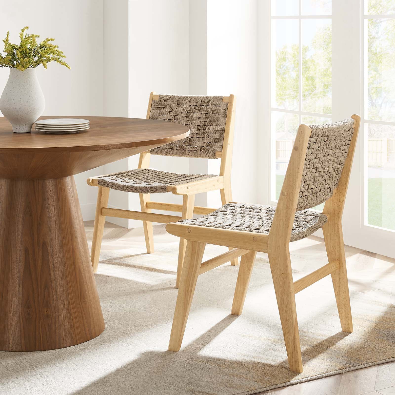 Saoirse Woven Rope Wood Dining Side Chair By Modway - EEI-6545 - Image 13