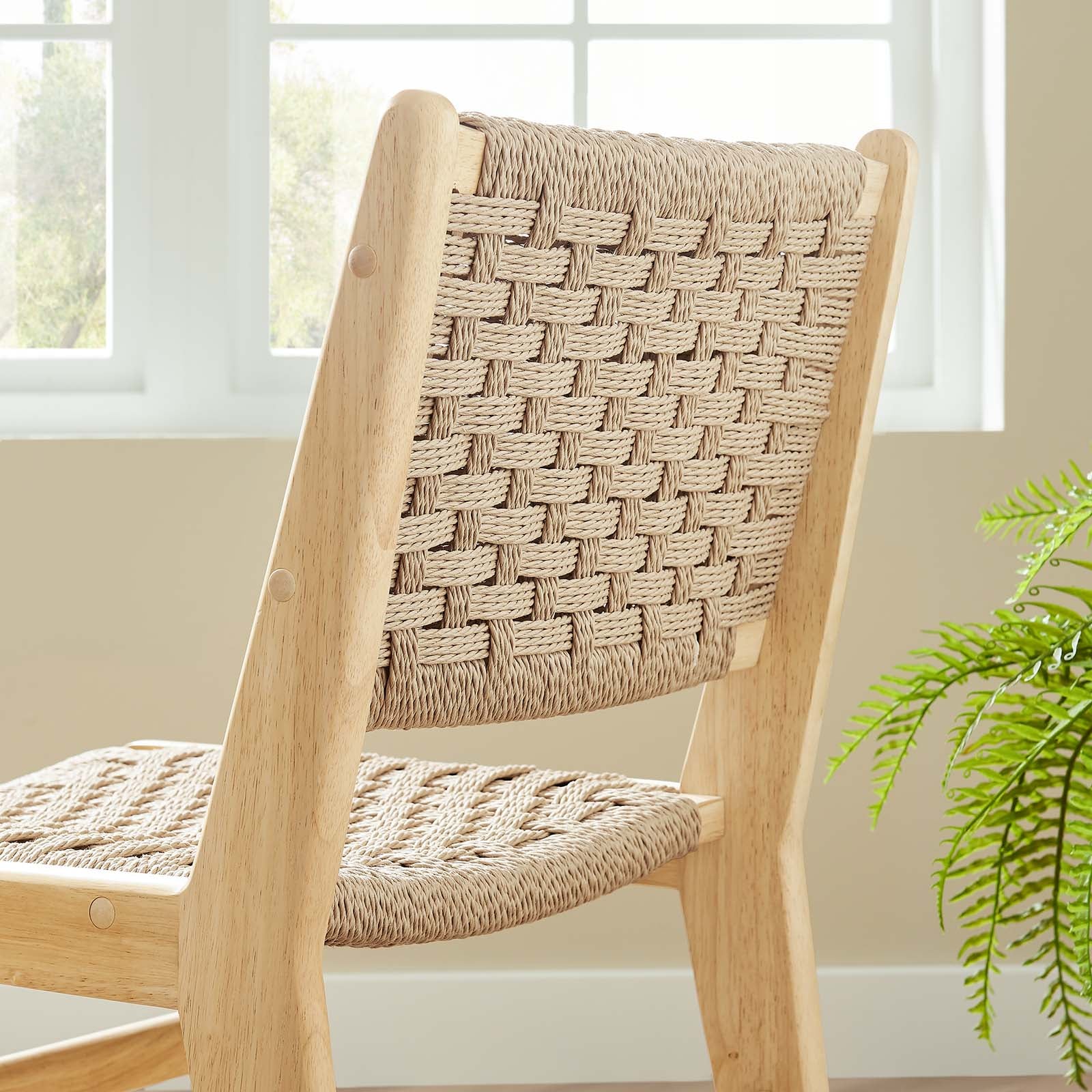 Saoirse Woven Rope Wood Dining Side Chair By Modway - EEI-6545 - Image 19