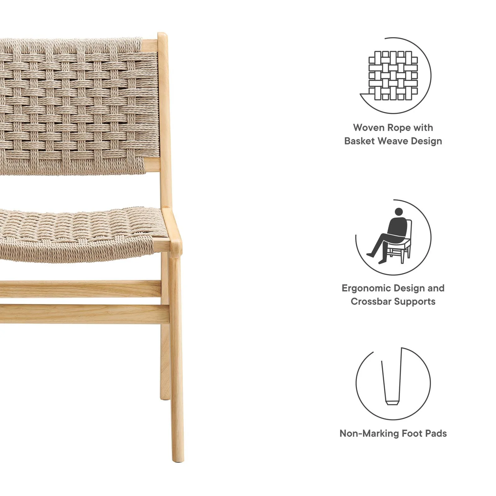 Saoirse Woven Rope Wood Dining Side Chair By Modway - EEI-6545 - Image 20