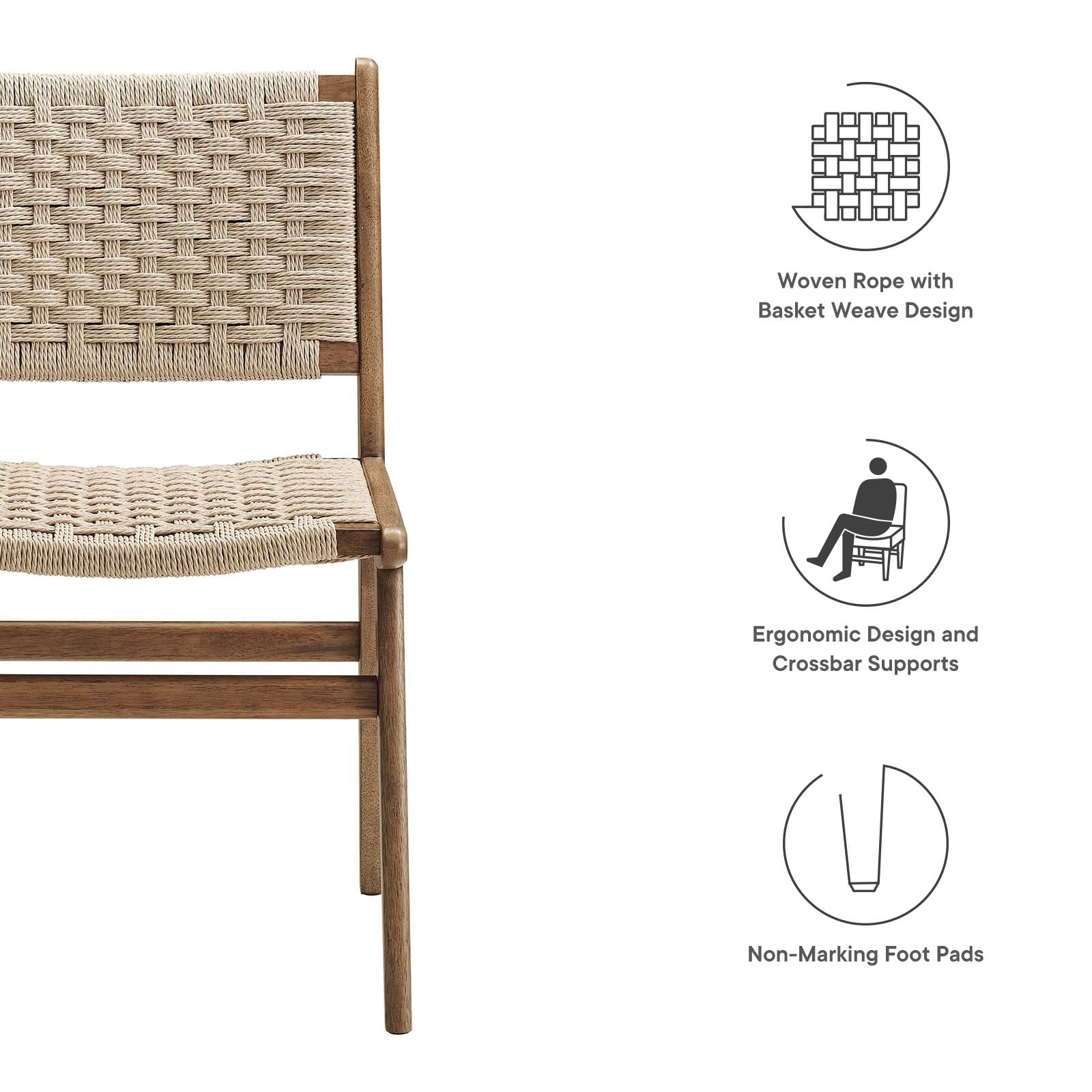 Saoirse Woven Rope Wood Dining Side Chair By Modway - EEI-6545 - Image 40