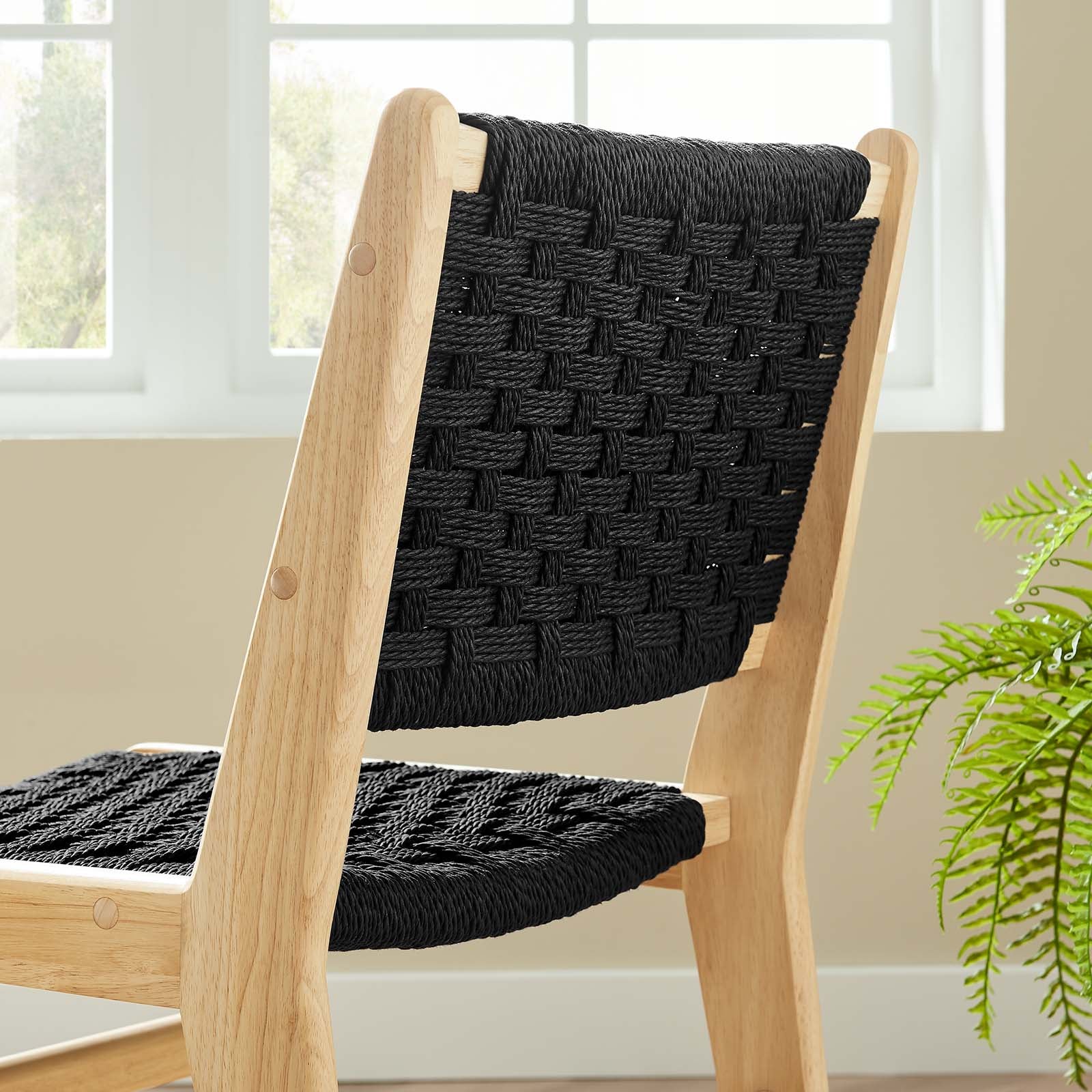 Saoirse Woven Rope Wood Dining Side Chair By Modway - EEI-6545 - Image 9