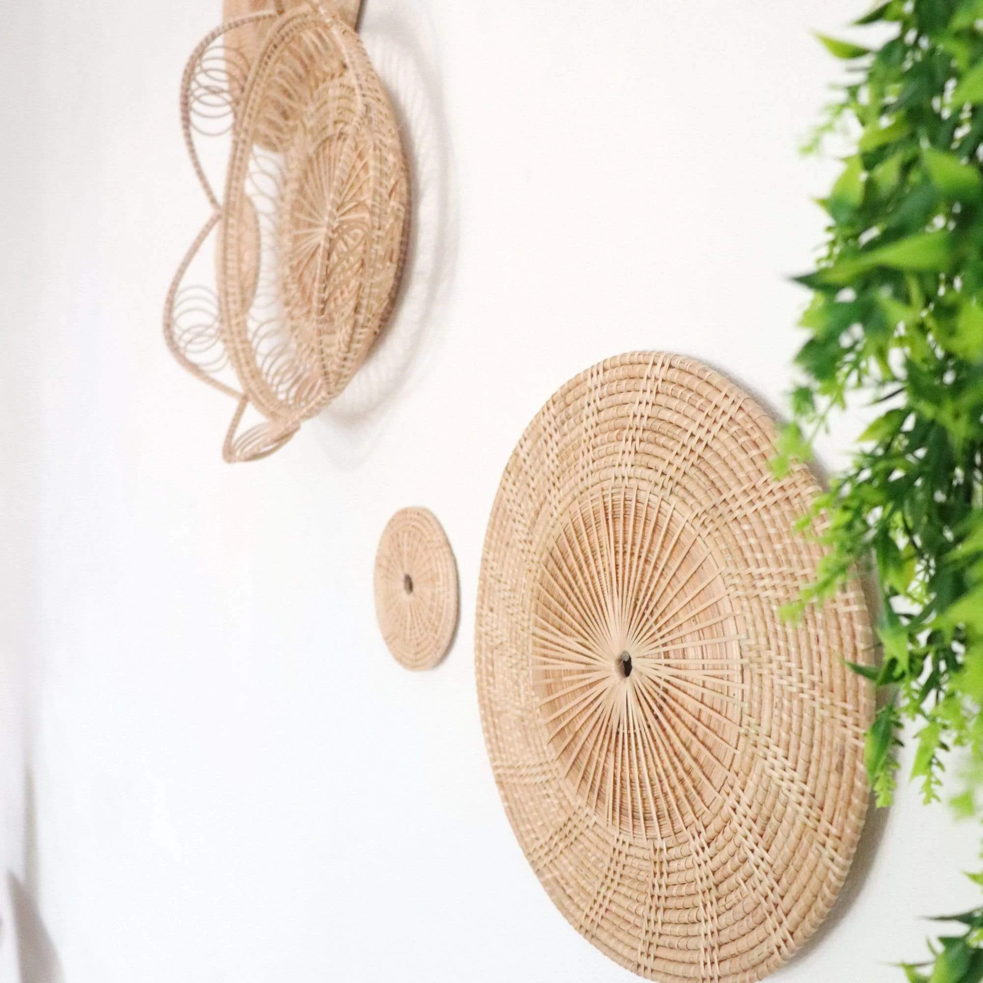 Sarang - Rattan Wall Decor - Handcrafted Natural Rattan (Set Of 5) By Thaihome - Image 5
