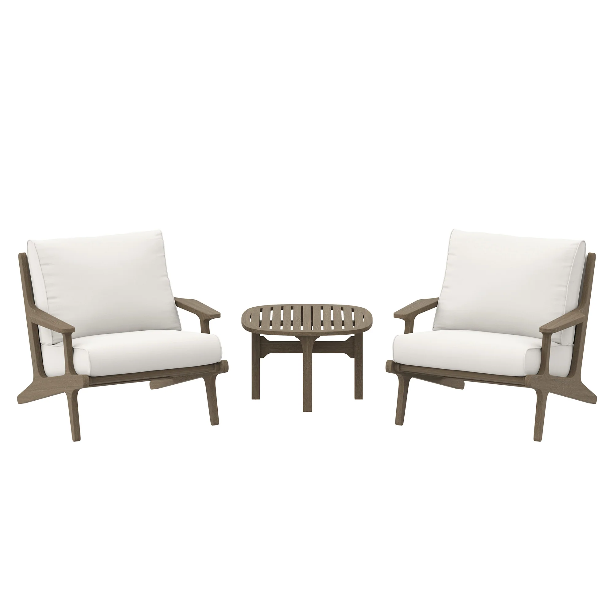 Saratoga 3-Piece Outdoor Patio Teak Wood Furniture Set with Lounge Chairs and Side Table by Modway - Image 2