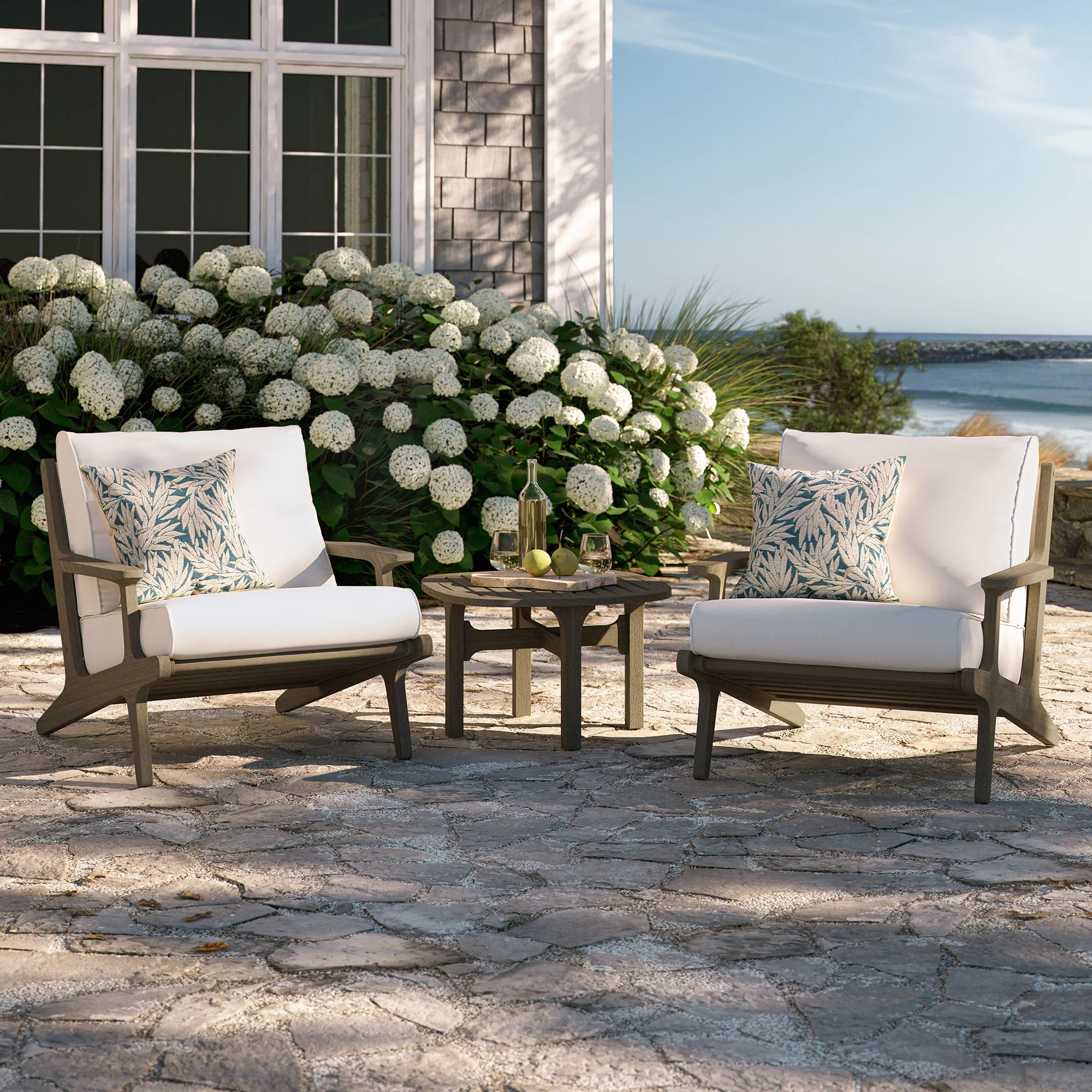 Saratoga 3-Piece Outdoor Patio Teak Wood Furniture Set with Lounge Chairs and Side Table by Modway - Image 4