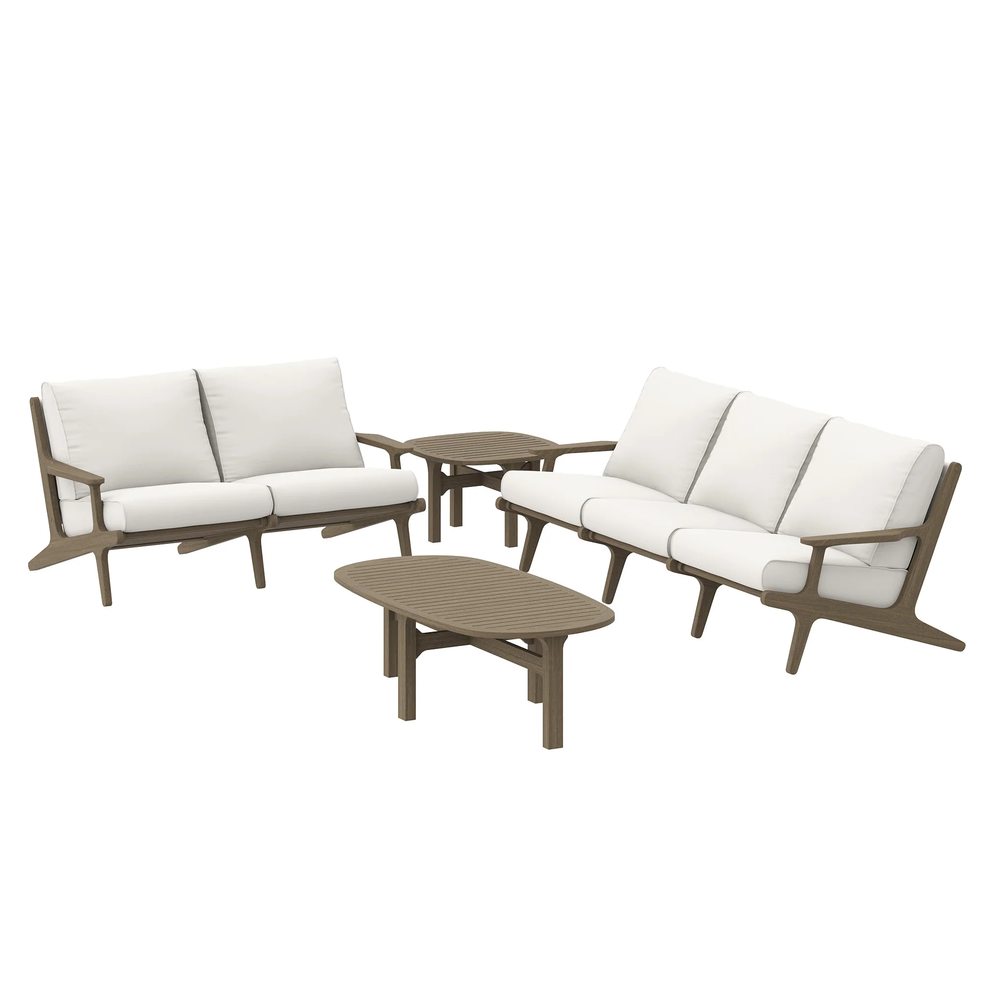Saratoga 4-Piece Outdoor Patio Teak Wood Furniture Set by Modway - Image 2