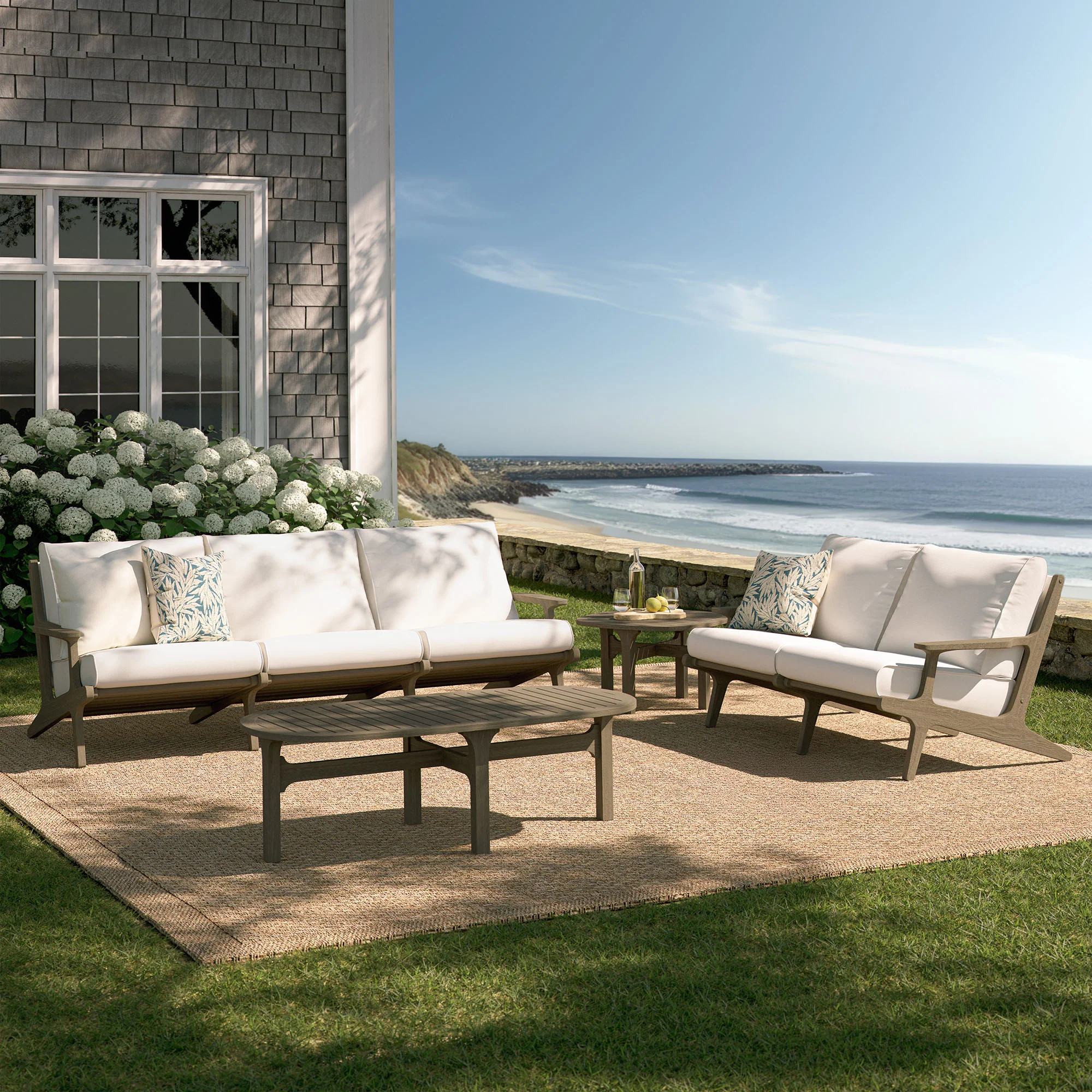 Saratoga 4-Piece Outdoor Patio Teak Wood Furniture Set by Modway - Image 4