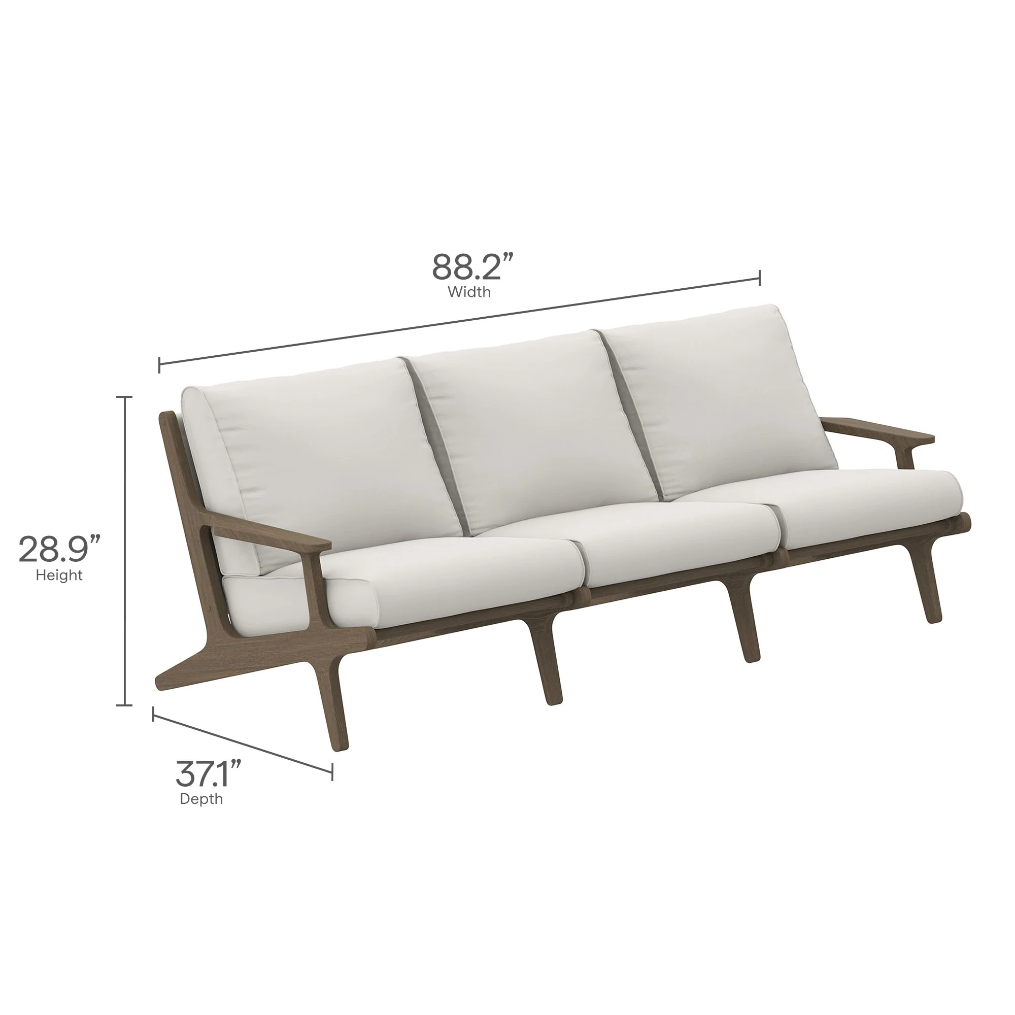 Saratoga 4-Piece Outdoor Patio Teak Wood Furniture Set by Modway - Image 7