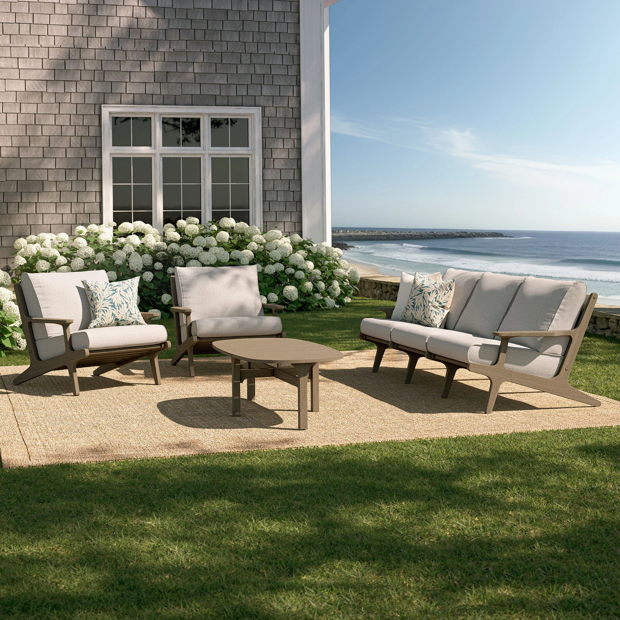 Saratoga 4-Piece Outdoor Patio Teak Wood Furniture Set by Modway - Image 10