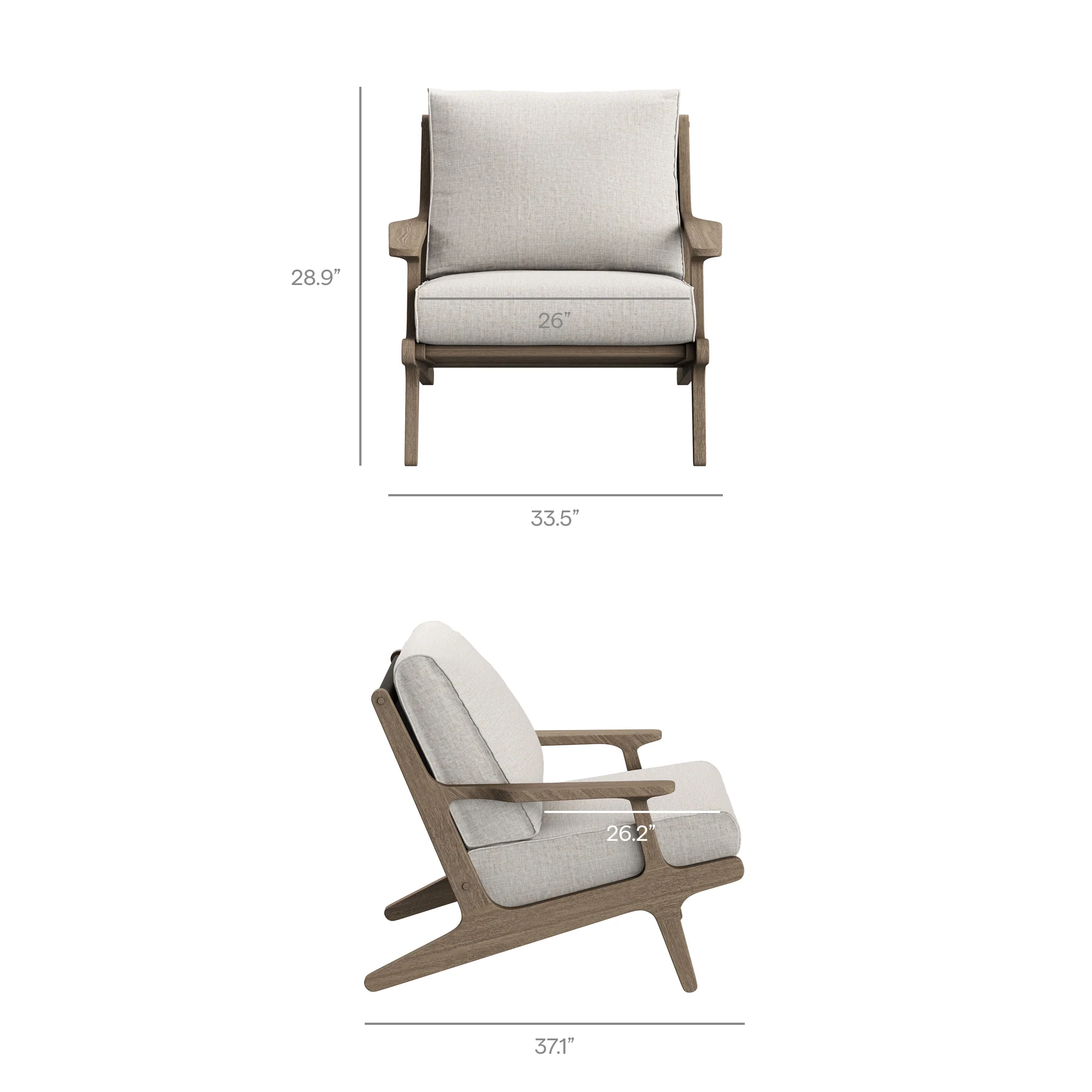 Saratoga 4-Piece Outdoor Patio Teak Wood Furniture Set by Modway - Image 13
