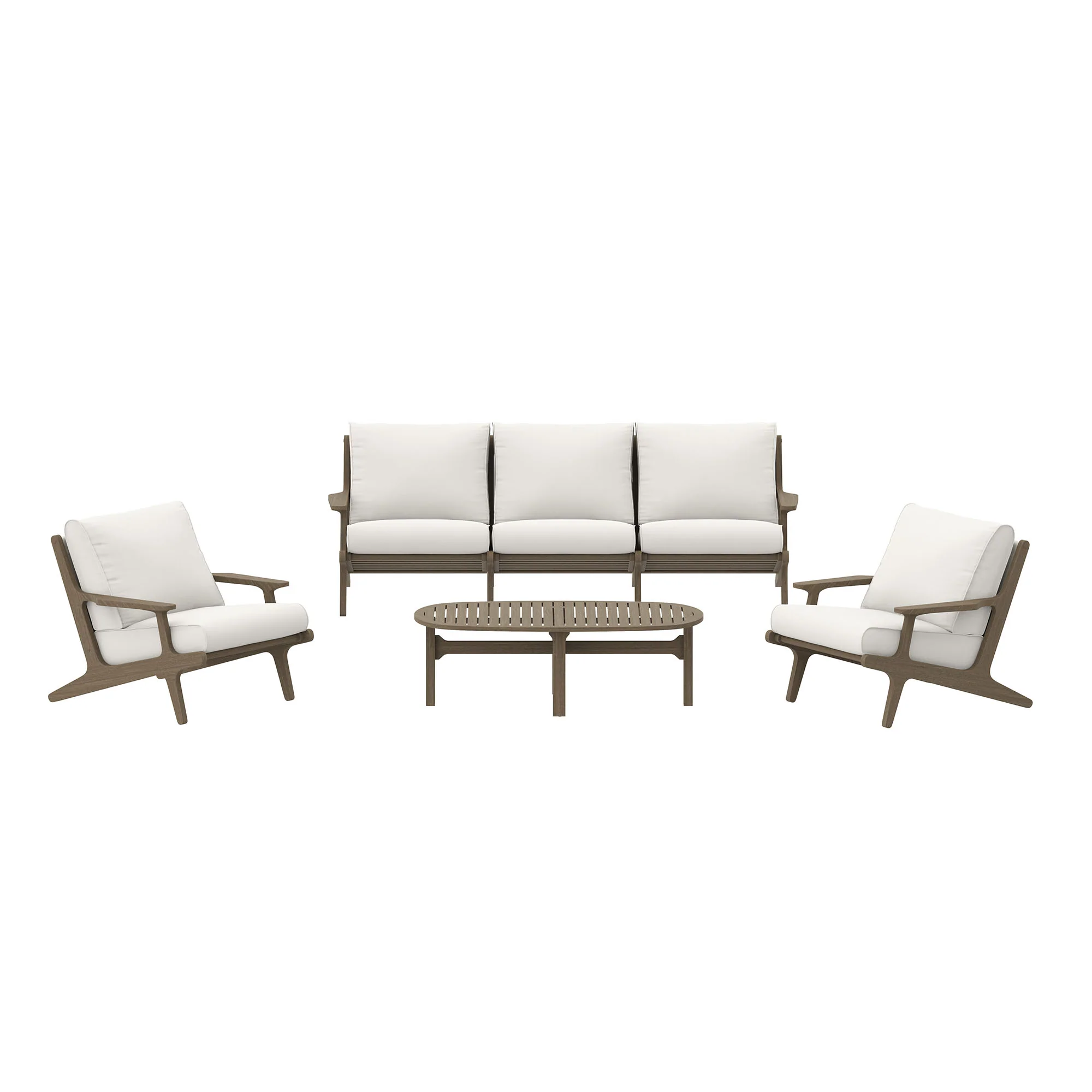 Saratoga 4-Piece Outdoor Patio Teak Wood Furniture Set by Modway - Image 15