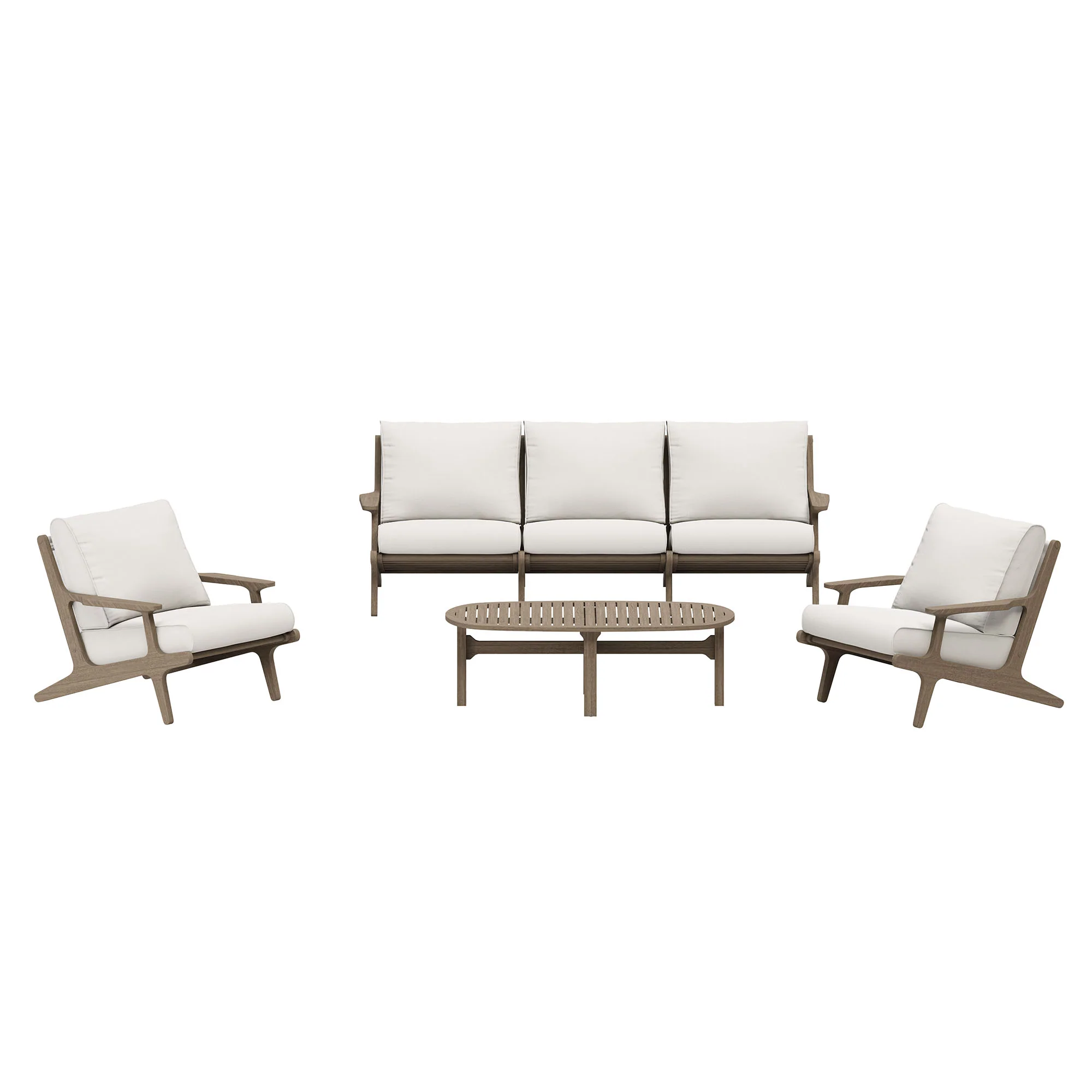 Saratoga 4-Piece Outdoor Patio Teak Wood Furniture Set by Modway - Image 16