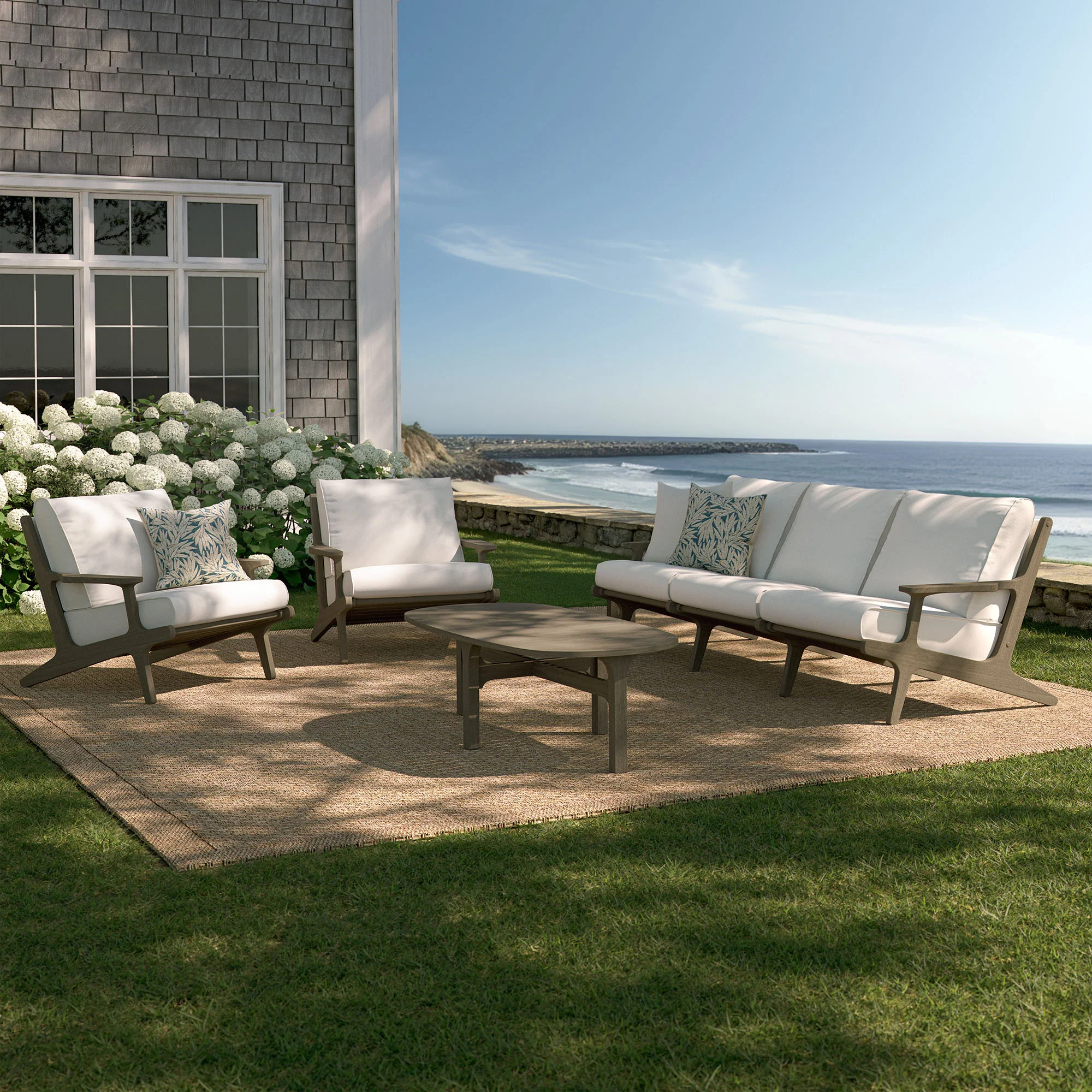 Saratoga 4-Piece Outdoor Patio Teak Wood Furniture Set by Modway - Image 19