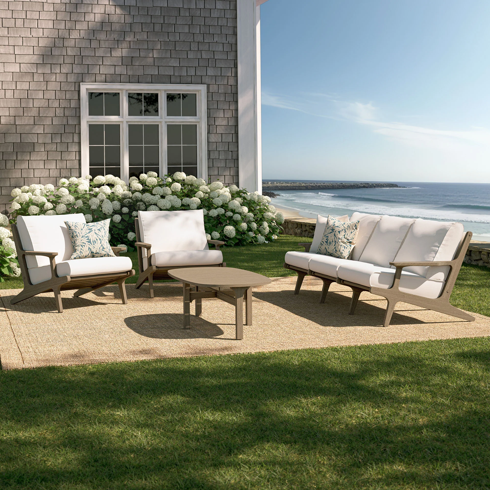 Saratoga 4-Piece Outdoor Patio Teak Wood Furniture Set by Modway - Image 20