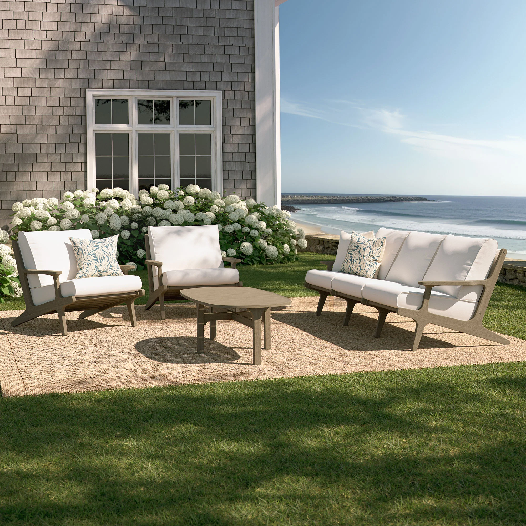 Saratoga 4-Piece Outdoor Patio Teak Wood Furniture Set by Modway - Image 21