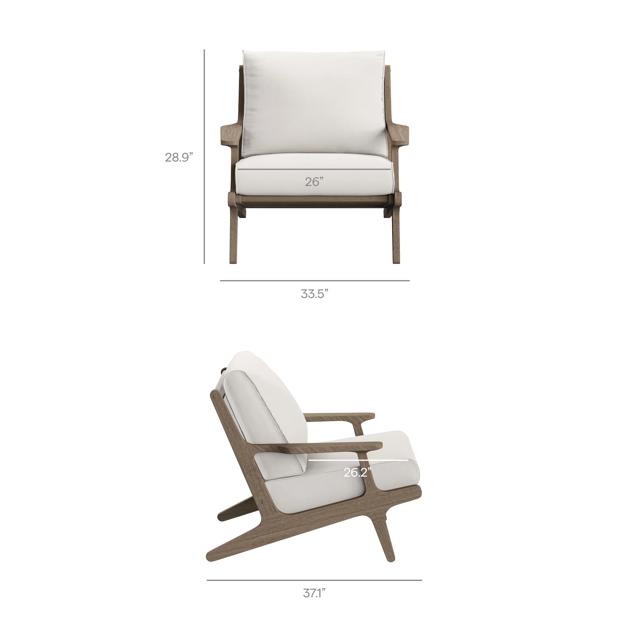 Saratoga 4-Piece Outdoor Patio Teak Wood Furniture Set by Modway - Image 24