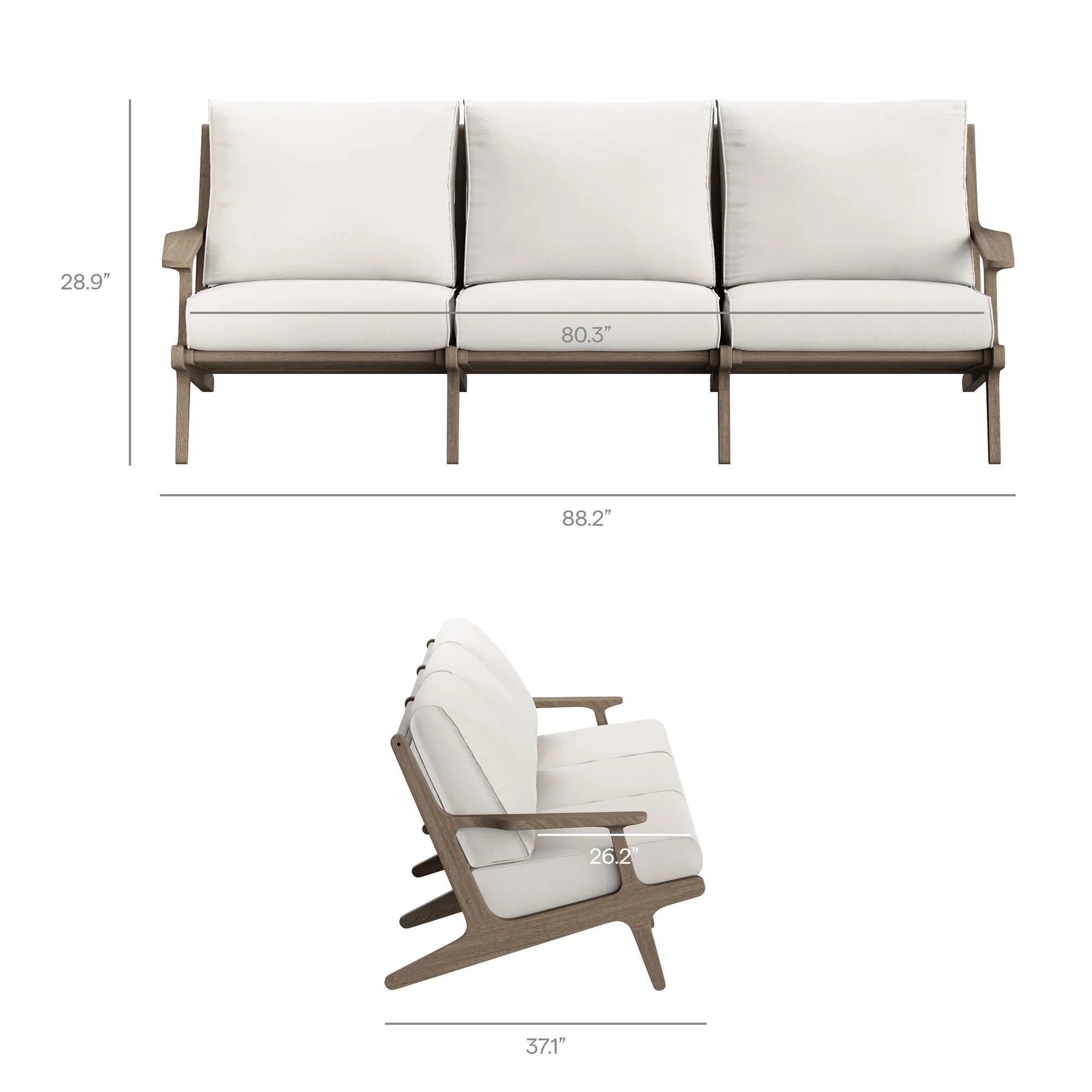 Saratoga 4-Piece Outdoor Patio Teak Wood Furniture Set by Modway - Image 25