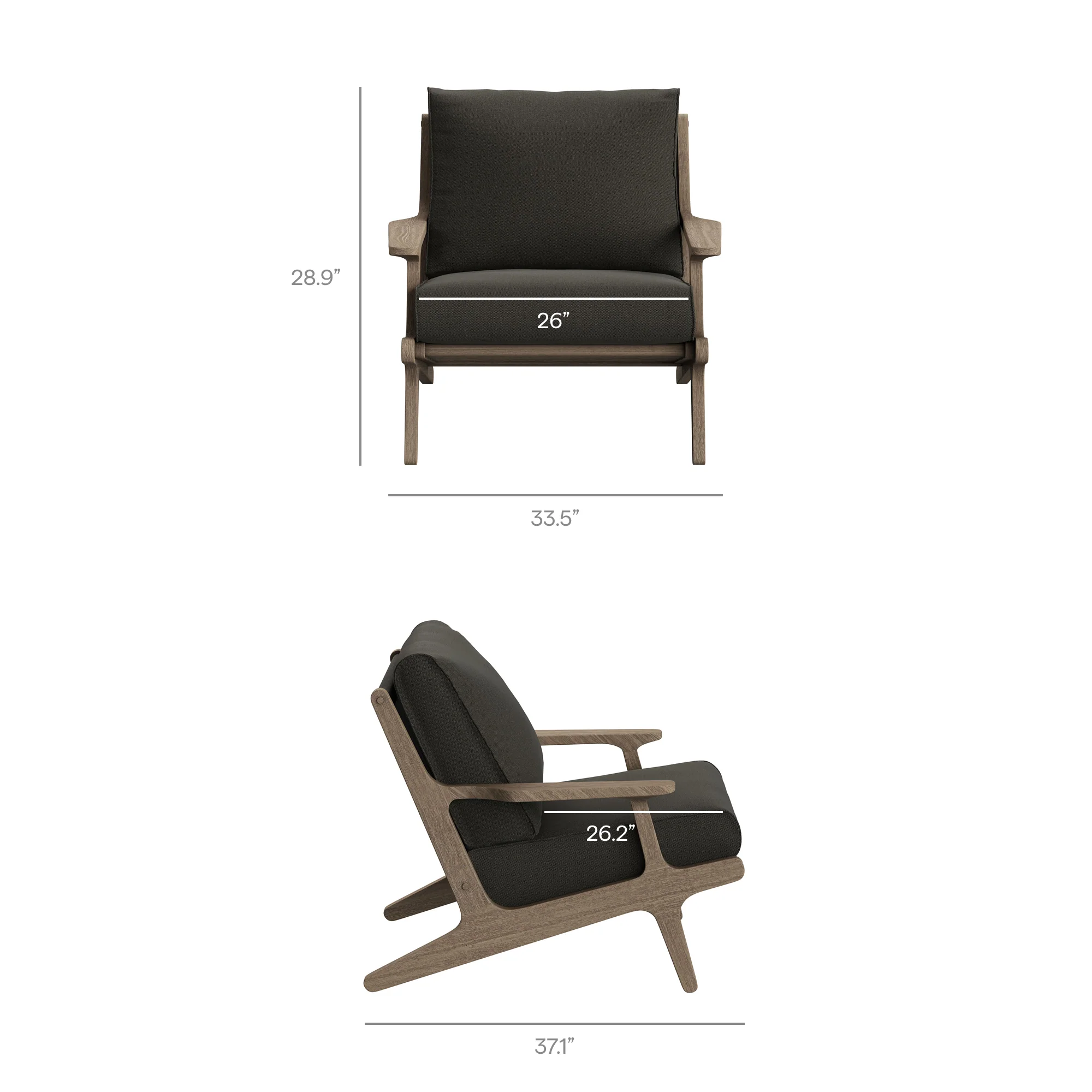 Saratoga 4-Piece Outdoor Patio Teak Wood Furniture Set by Modway - Image 6