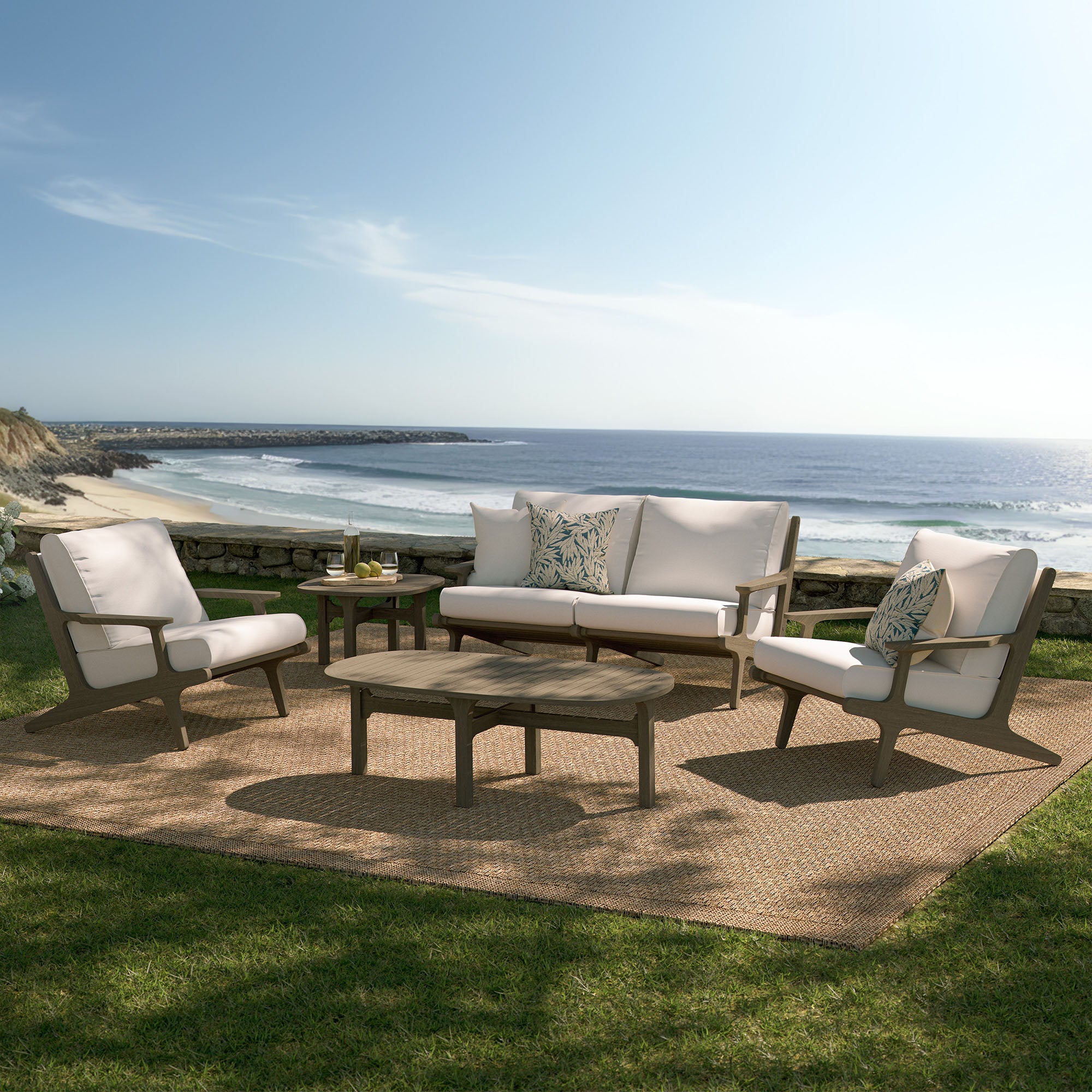 Saratoga 5-Piece Outdoor Patio Teak Wood Furniture Set by Modway - Image 4