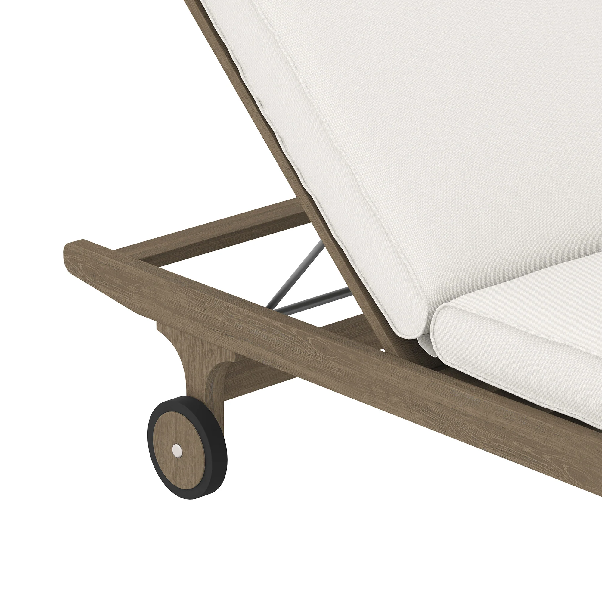 Saratoga Outdoor Patio Teak Chaise Lounge Chair by Modway - Image 6
