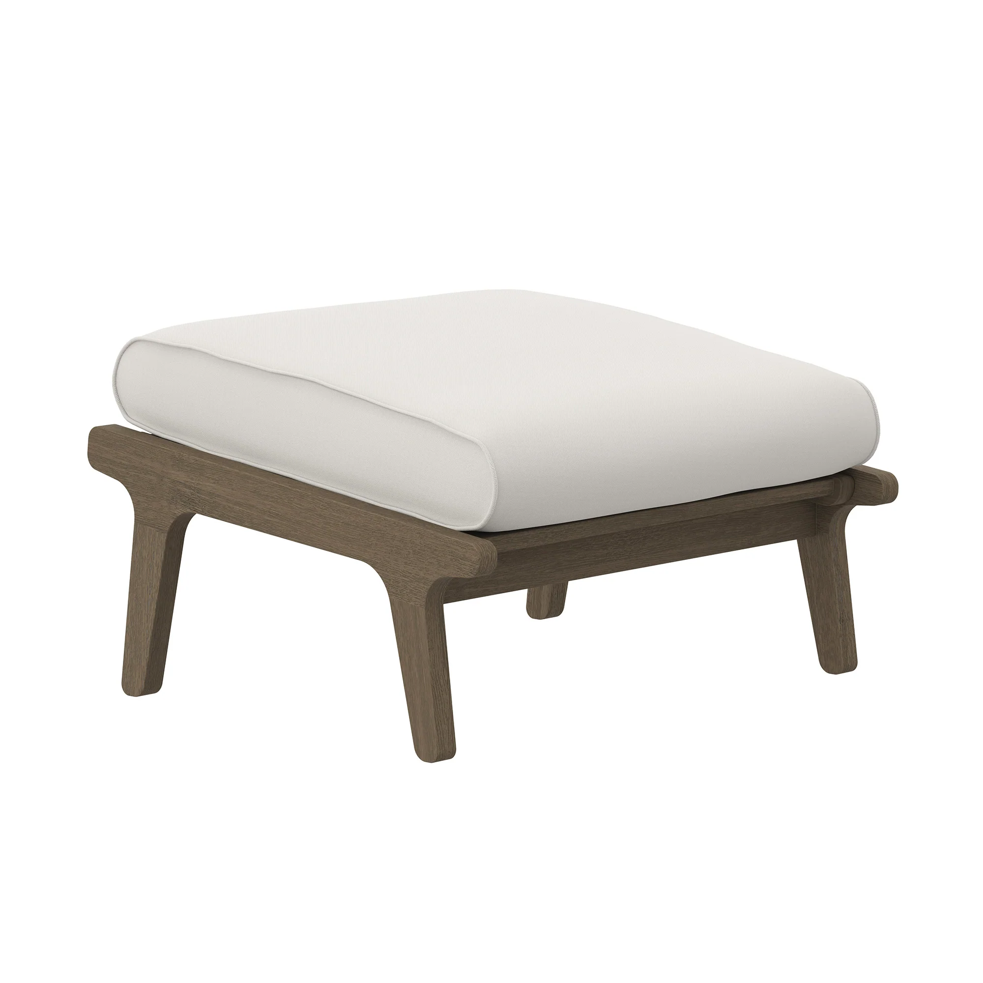 Saratoga Outdoor Patio Teak Ottoman by Modway - Image 2