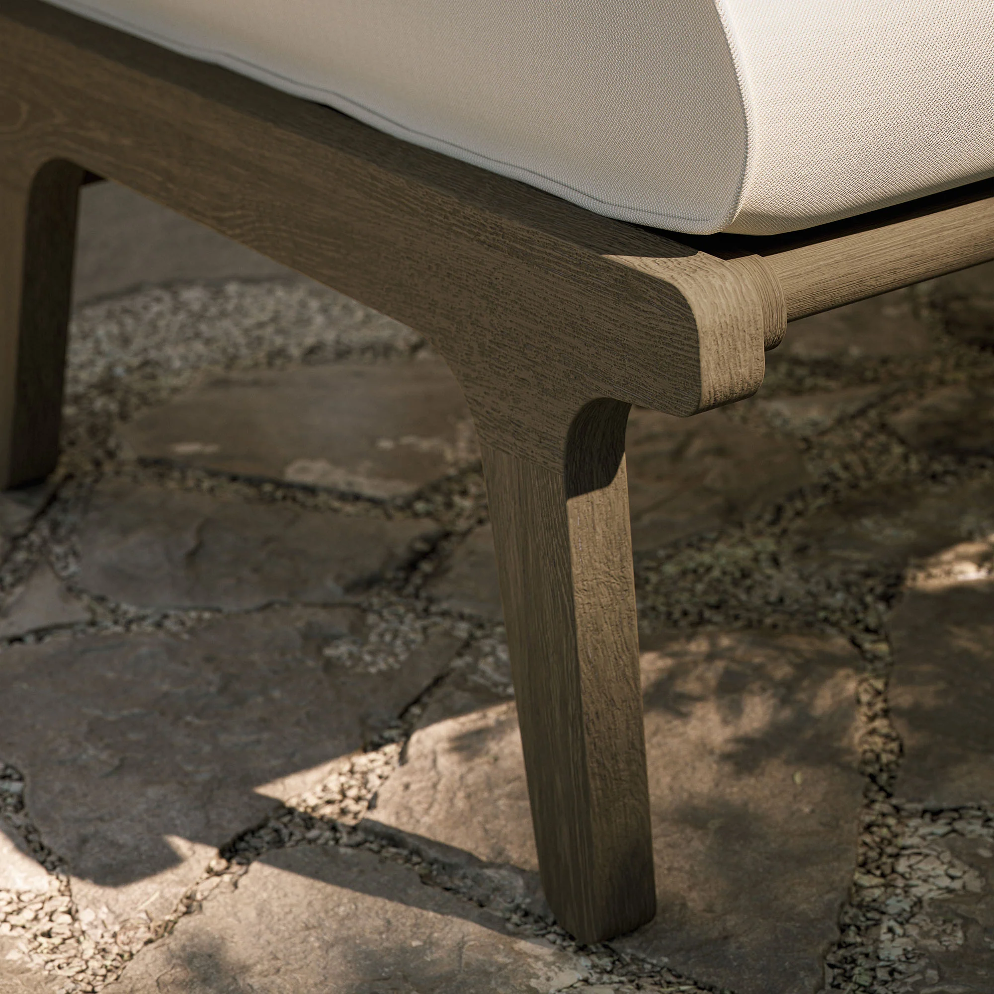 Saratoga Outdoor Patio Teak Ottoman by Modway - Image 7