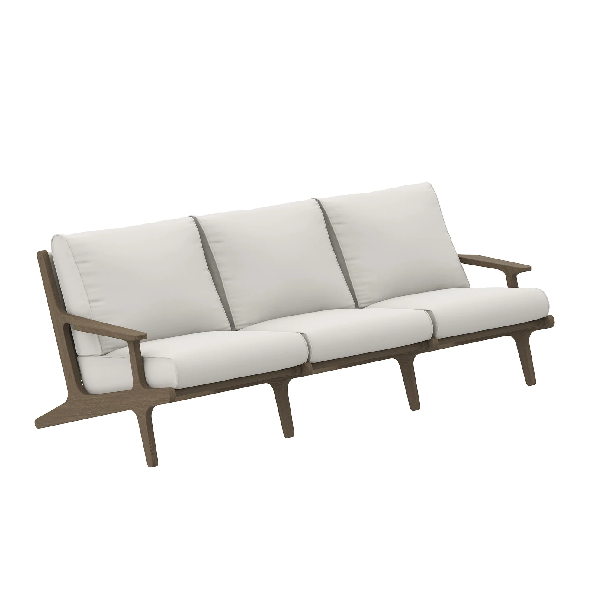 Saratoga Outdoor Patio Teak Sofa by Modway - Image 2