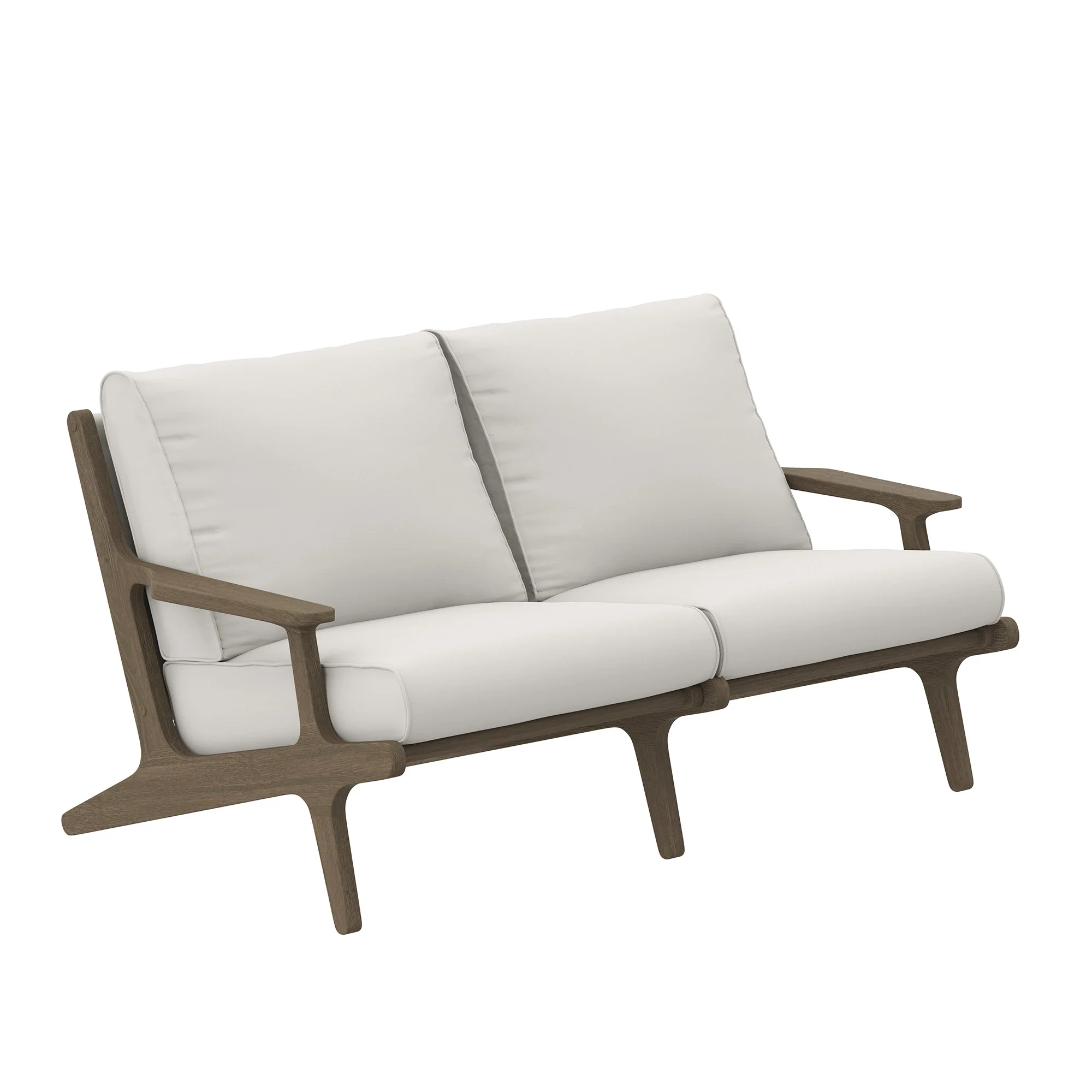 Saratoga Outdoor Patio Teak Wood Loveseat by Modway - Image 2